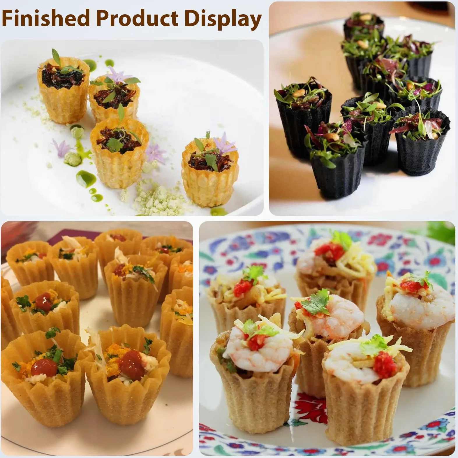 Beavorty Molde Adecuado y Inoxidable para Acero desmoldar Fácil Fritos Dorado Cobre Bocadillos para Hornear en Cocina Repostería