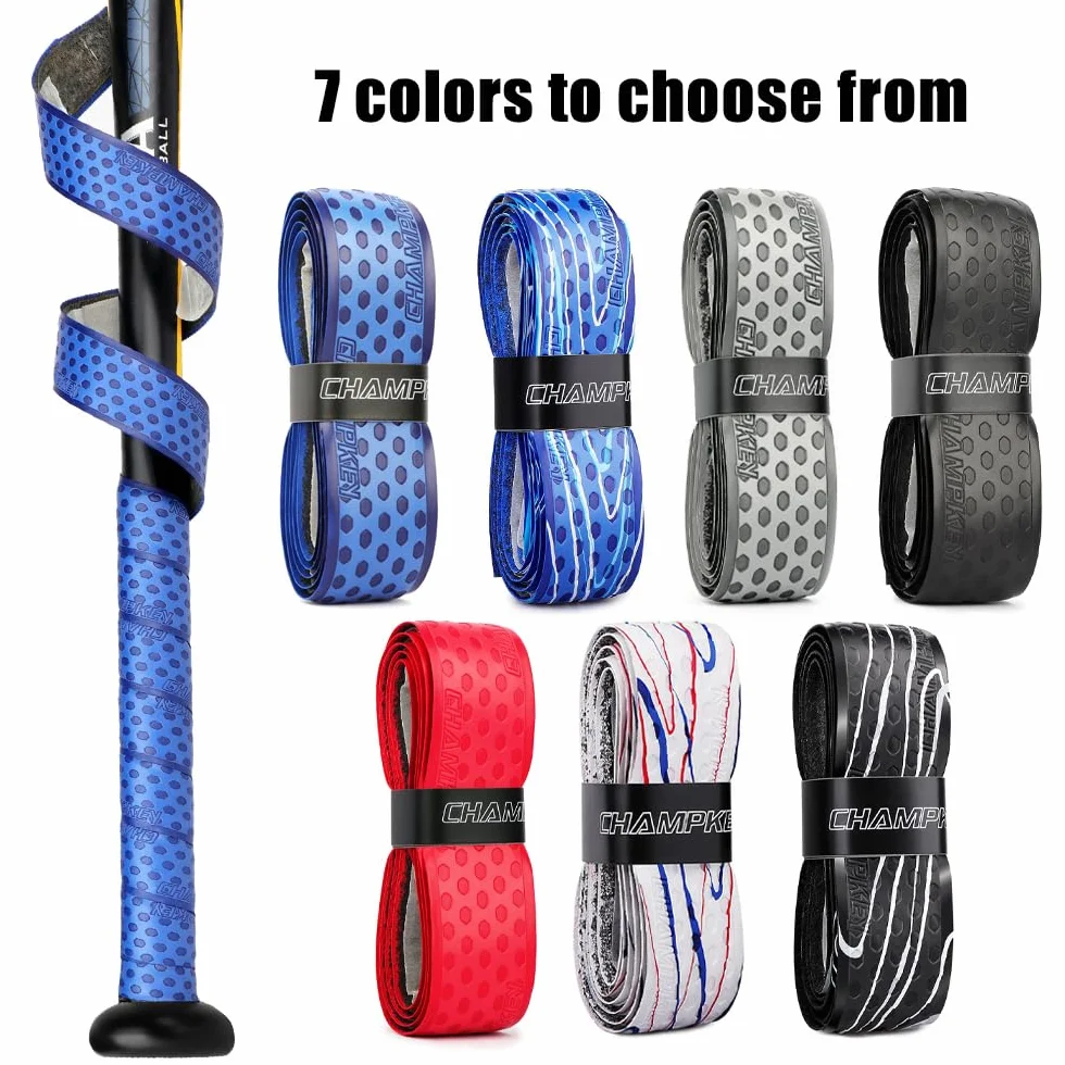Cintas de agarre para bate de béisbol 1.75 mm empuñaduras sóftbol hockey golf