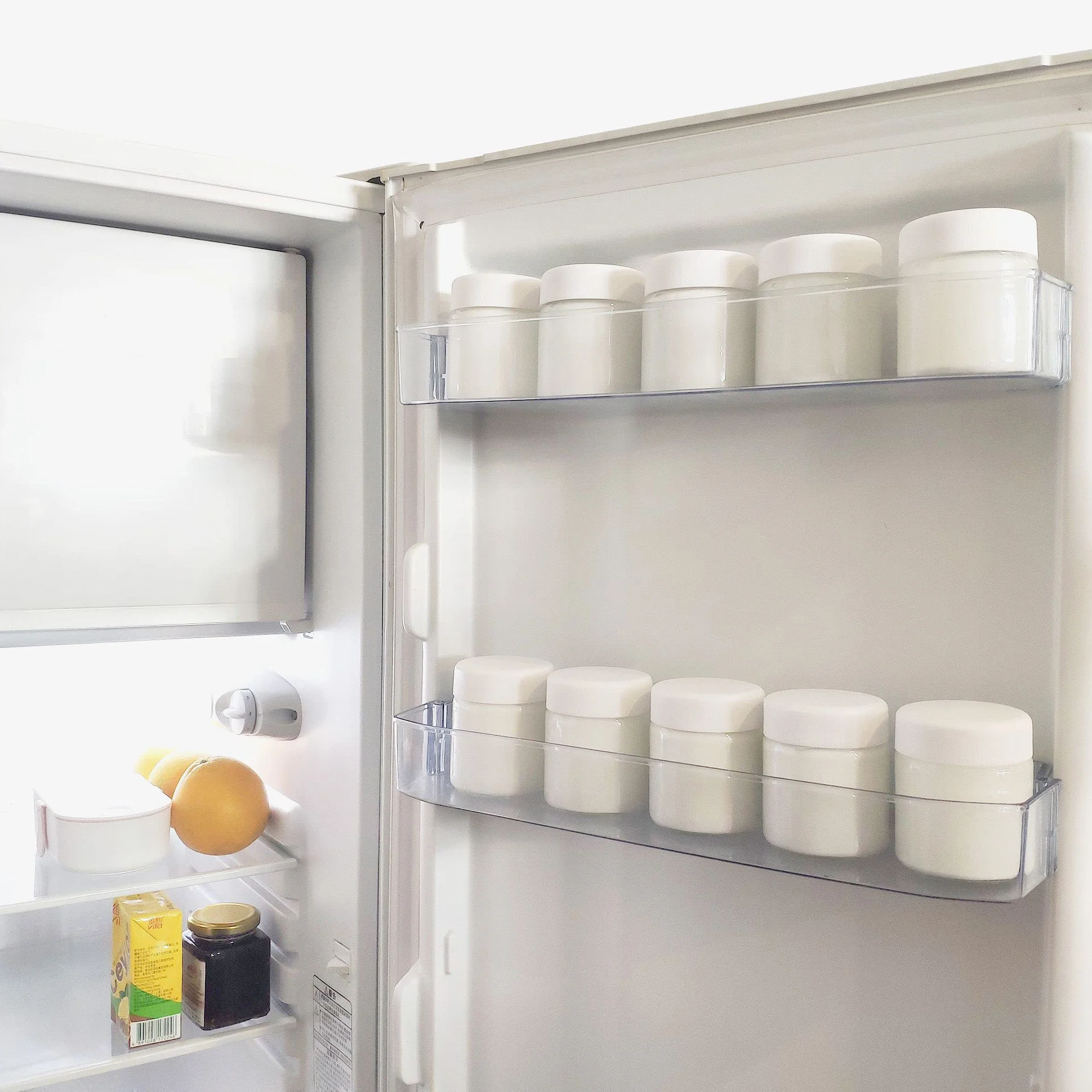 Leogreen - Yogurtera, Máquina para Yogur Natural y Saludable, 12 tarros, con el contador de tiempo, 30,6 x 25 x 12,4 cm, Blanco, Capacidad por frasco: 0,21 L, Ajuste del temporizador: 0-15 horas