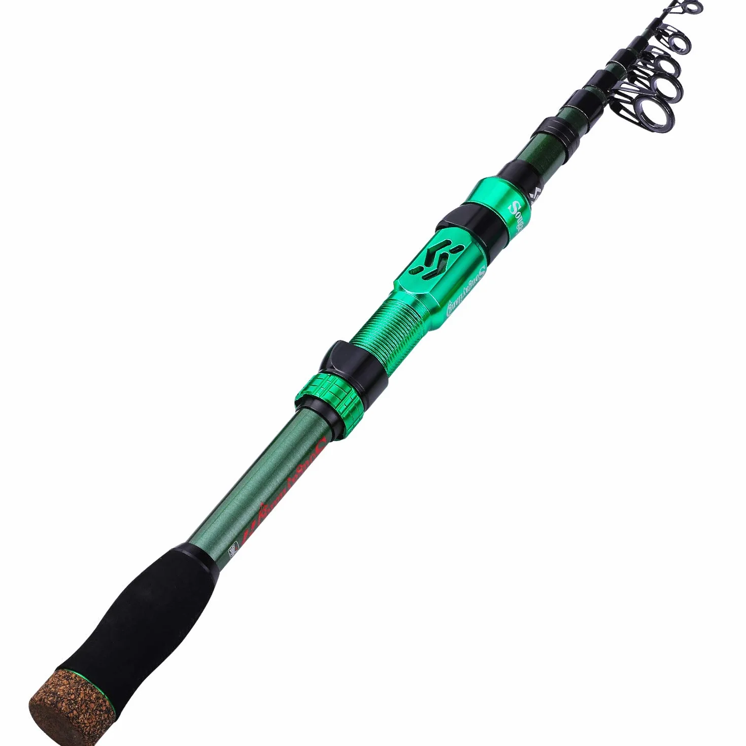 Sougayilang Caña de Pescar Telescópica Portátil 24 Toneladas Fibra de Carbono Carrete Combinado para Pesca Agua Salada Dulce