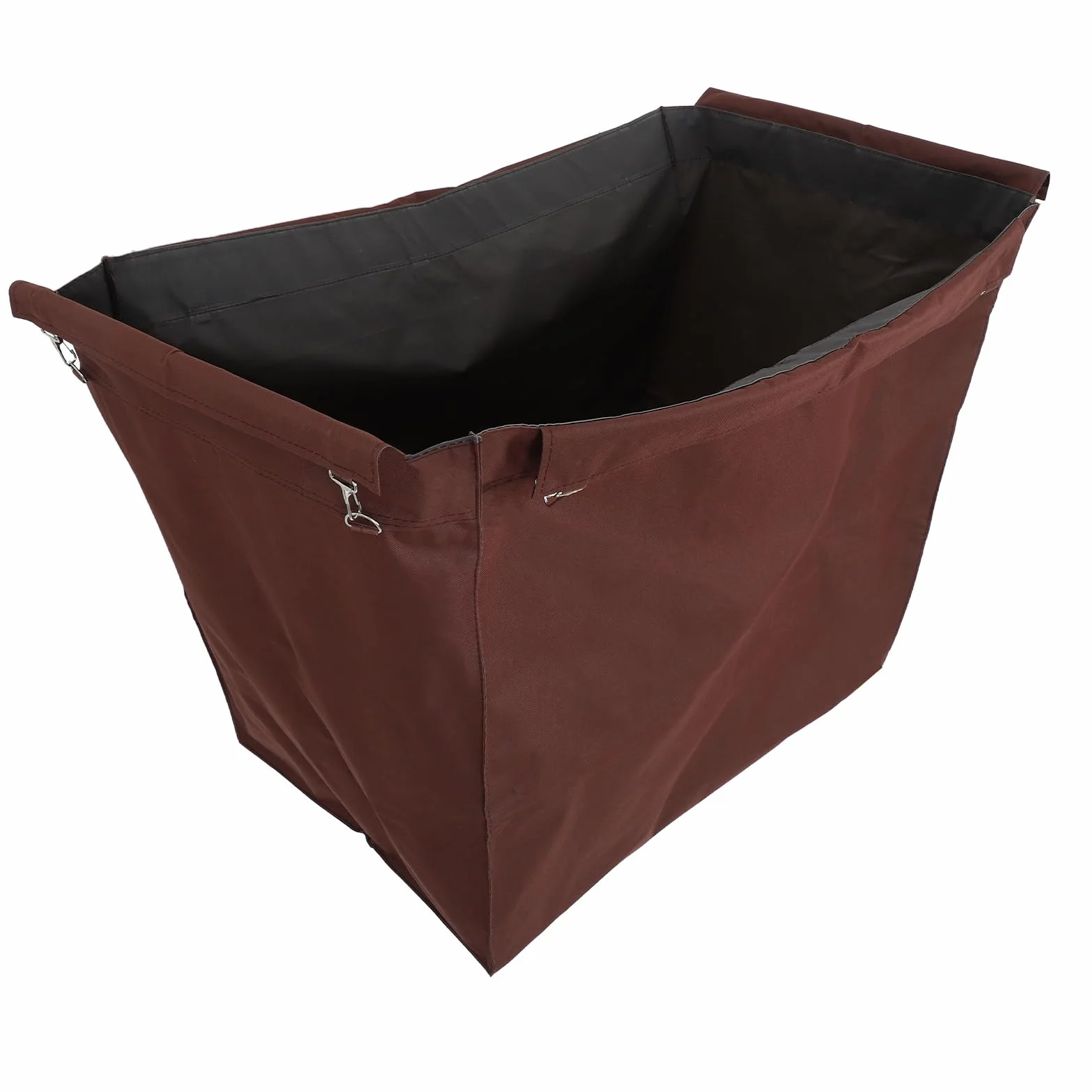 Holibanna Bolsa de Lavandería Portátil de Tela Oxford Marrón para Carrito de Basura y Recogida de Ropa Gran Capacidad para Organización en Casas de Huéspedes