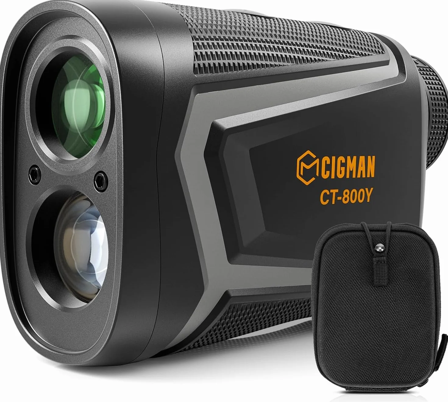 CIGMAN Telémetro Golf 800-1200 Yardas Láser Caza Pendiente Recargable USB Aumento Vibración Bloqueo Asta Bandera