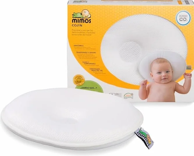 MIMOS Cojín para bebés Plagiocefalia Transpirable Esponjoso 4 Tallas (S)