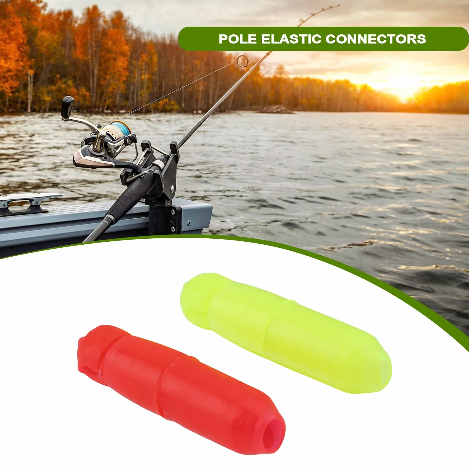 Conectores Elásticos para Caña de Pescar 16,4 mm Accesorios de Pesca 30 Piezas