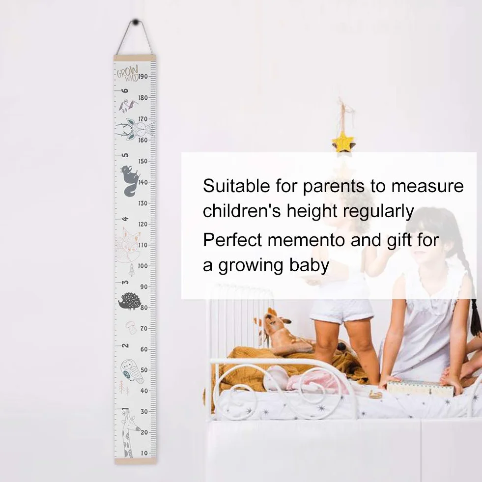 Tabla de Crecimiento para Niños con Cinta Métrica Portátil Decorativa