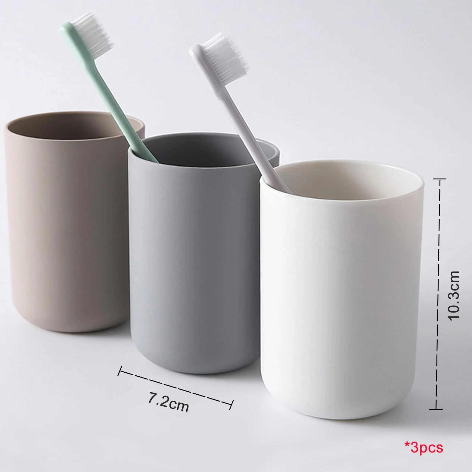 Xpieoyrm 3 Piezas 300ml Soporte Organizador de Cepillos Dientes, Accesorio de baño, para Cepillos Eléctricos, Tradicionales y Pasta de Dientes, Reutilizables Portacepillos De Dientes para Hogar