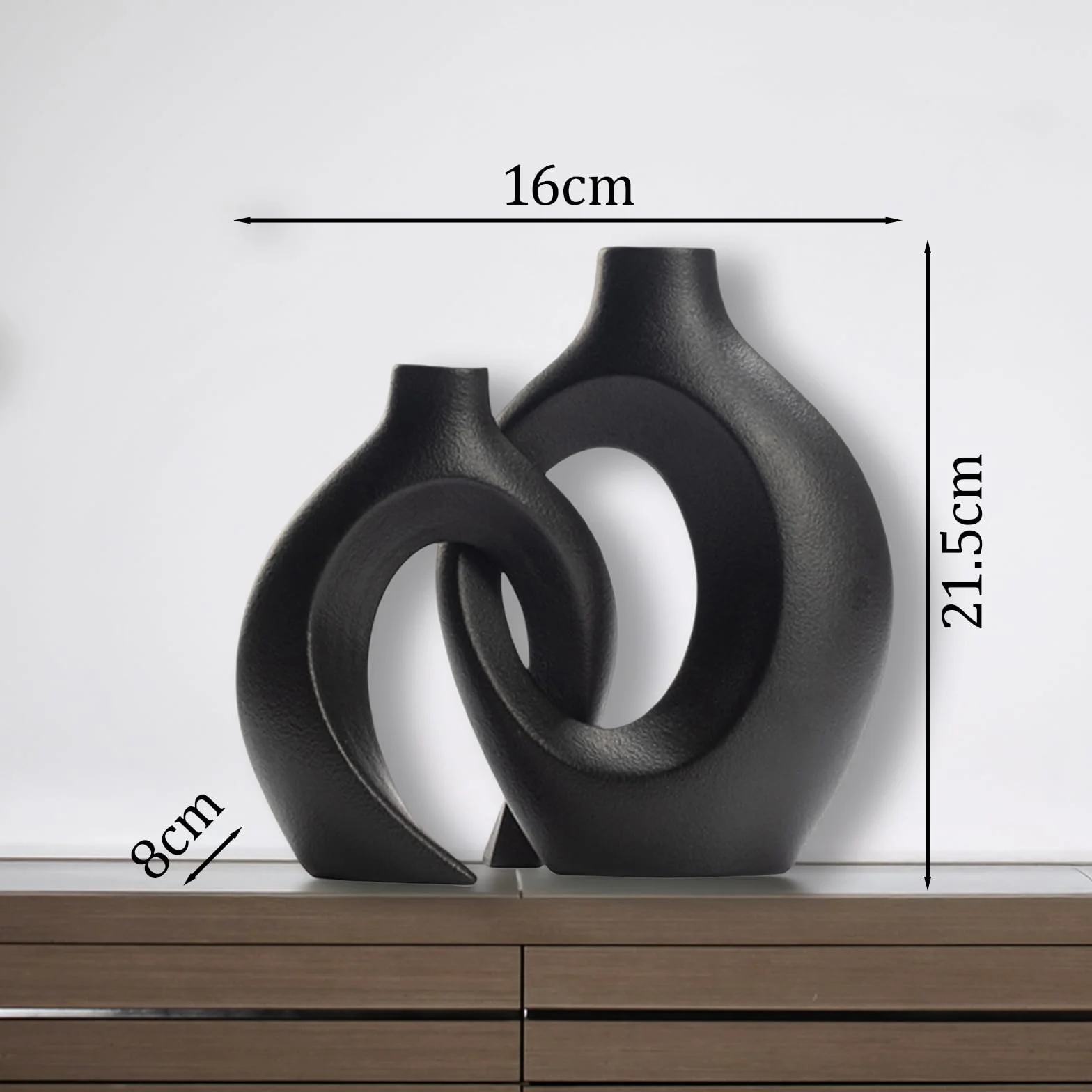 Jarrones de Cerámica,Juego de 2 Jarrones Decorativos Modernos,Centro de Mesa Bohemio para Mesa de Comedor,para Sala de Estar,Dormitorio,Bodas,Centro De Mesa De Fiestas(Grande + Pequeño)