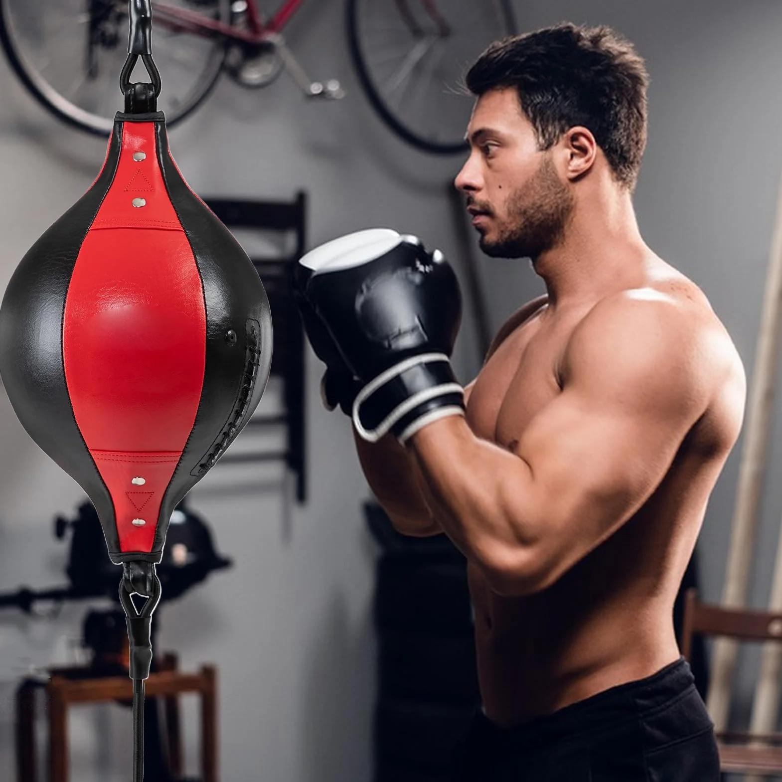 Sacos De Boxeo Pelota De Boxeo Portátil Doble para Adultos Niños Entrenamiento Coordinación
