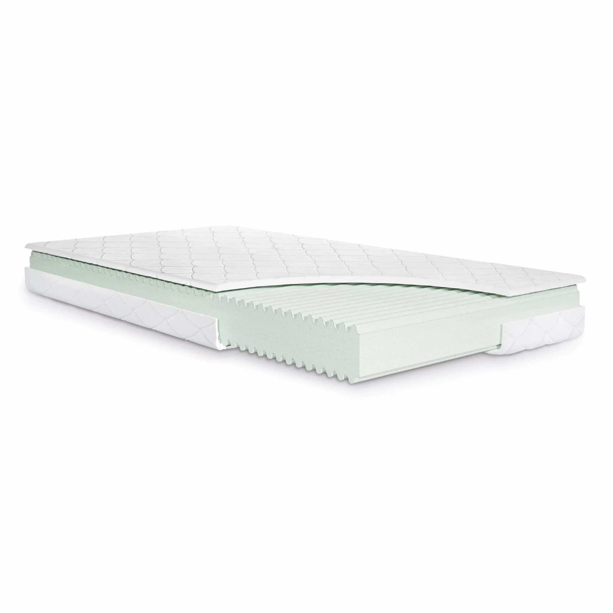 Julius Zöllner Colchón Juvenil Soft Junior, Espuma Confort Premium con Perfil Ondulado, Certificado Öko-Tex Standard 100, Fabricado en Alemania, tamaño 90 x 200 cm