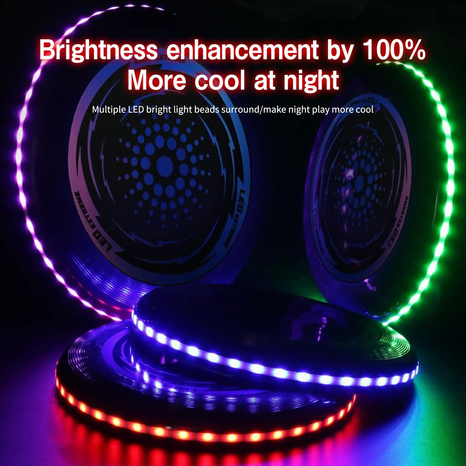 Disco Volador Iluminado LED 49 LED Frisbee de Competición Funsport Ultimate para Adultos Niños