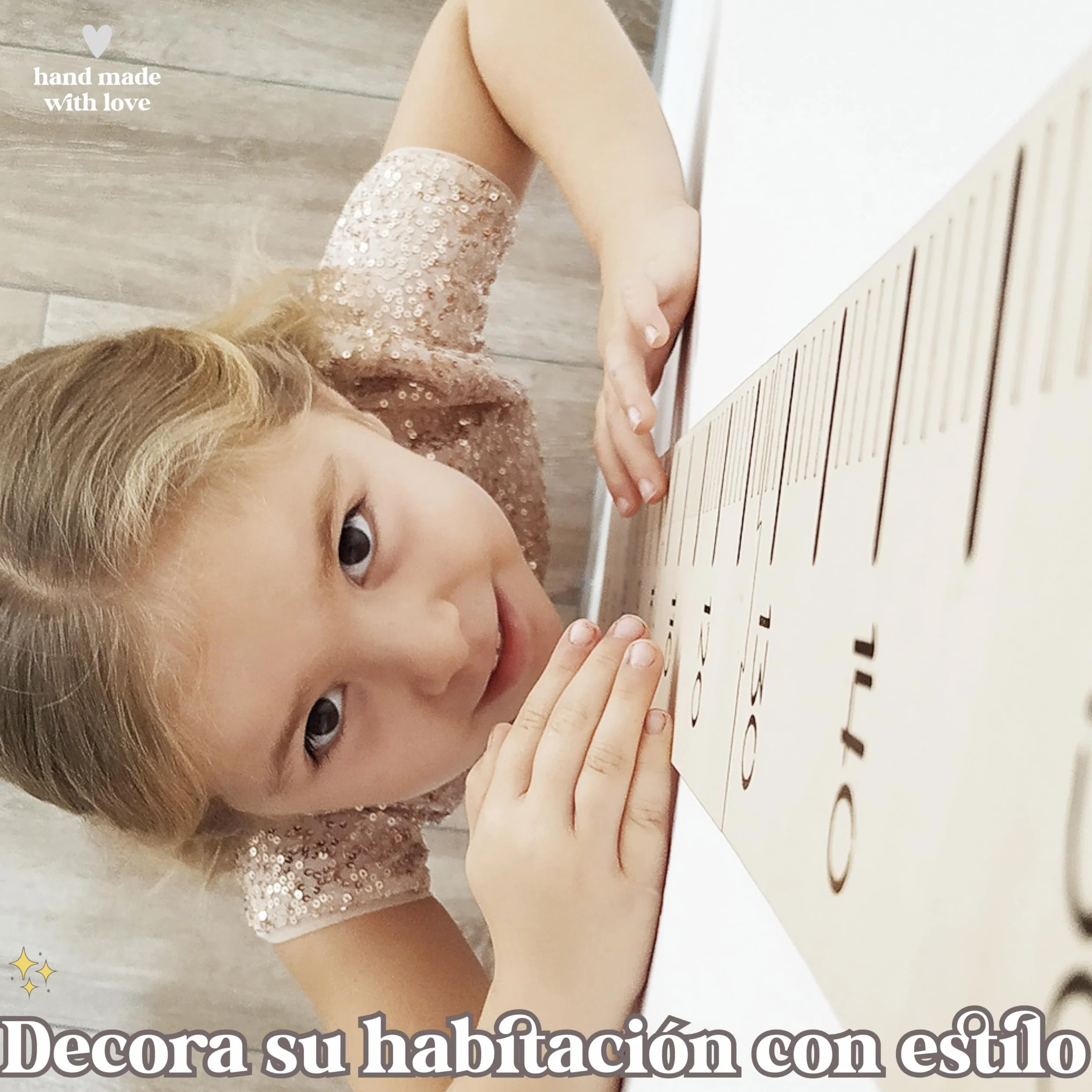 nagu® Medidor Niños Pared Madera Personalizado, Diseño Nube, Regla Altura 63-162 cm, Regalo Infantil