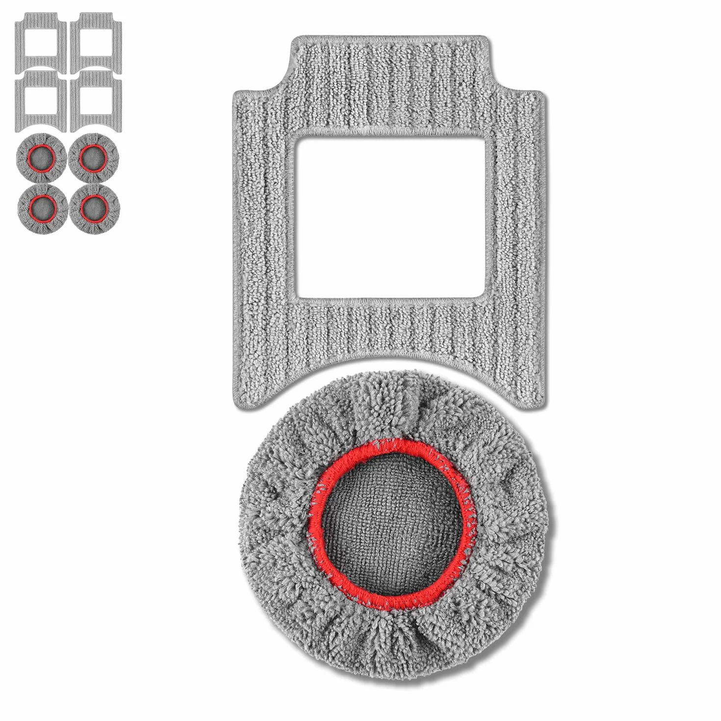 HUTT Paños de Microfibra Originales Robot limpiacristales, Sistema de Doble Pad, 8 Unidades (4 Redondos + 4 Cuadrados), compatibles con R10 / 10
