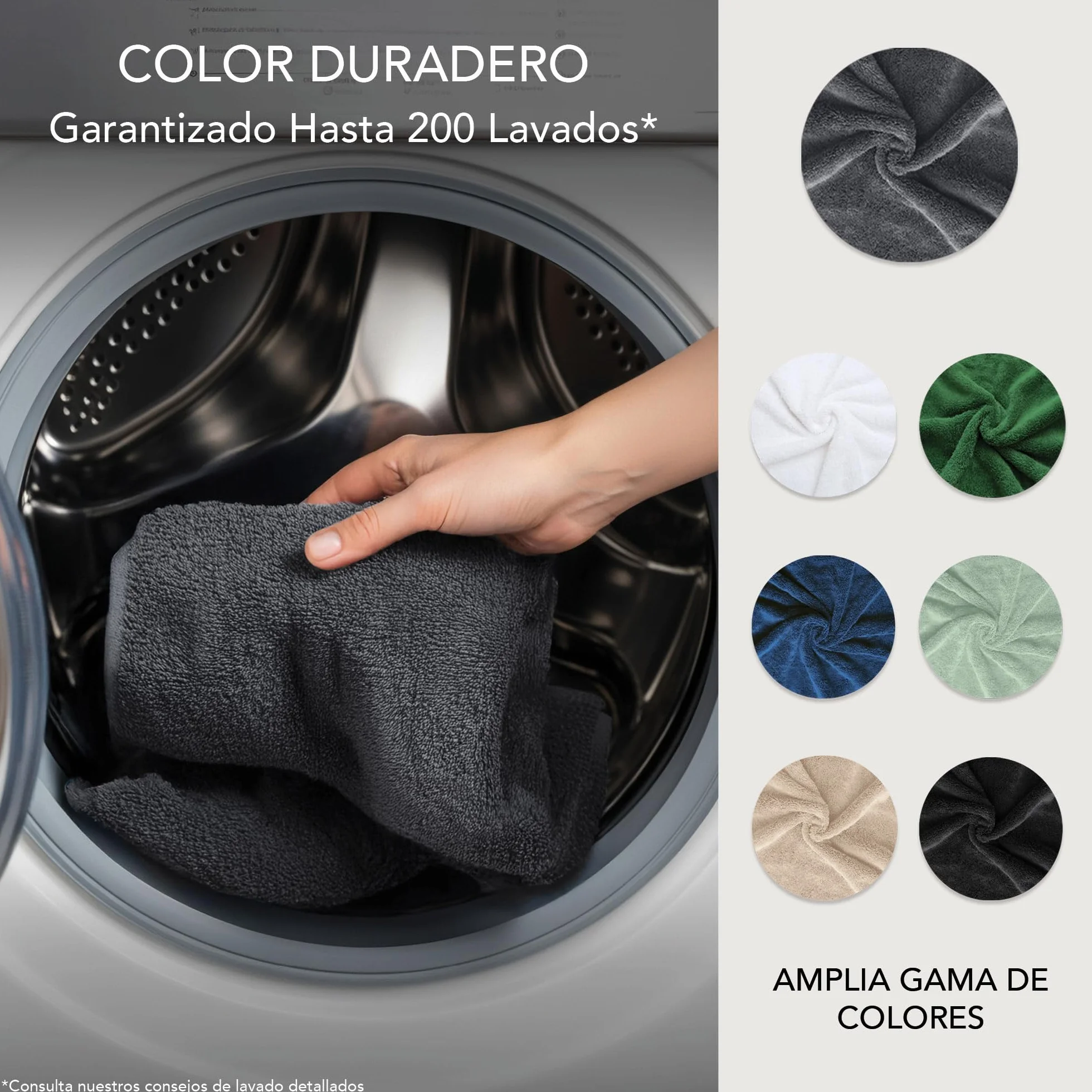 Ôhm Toallas de Baño Grandes 90x180 cm 100% Algodón 500 g/m² – Toalla Ducha Grande Alta Absorción y Suavidad – Gris Oscuro – Oeko-Tex – Pack 2 Unidades