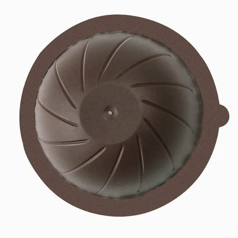 Cápsula de Taza de Filtro de café Recargable desechable para Taza de cápsula de café Nespresso Vertuo 120 Papel de Aluminio (Color : Brown Silver)