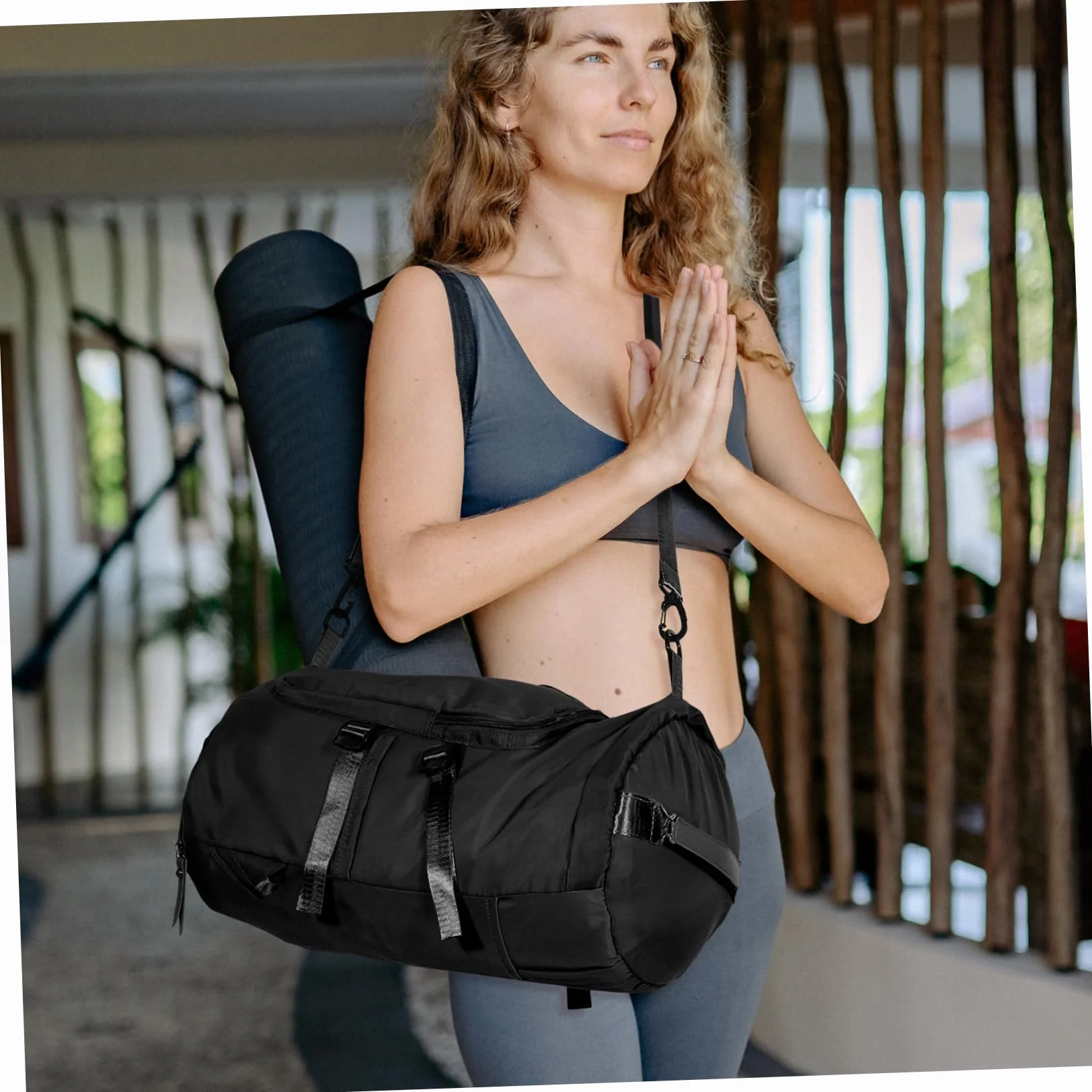 TOYANDONA Mochila de Gimnasio Deportiva Multifuncional con Múltiples Compartimentos Tela Resistente Gran Capacidad
