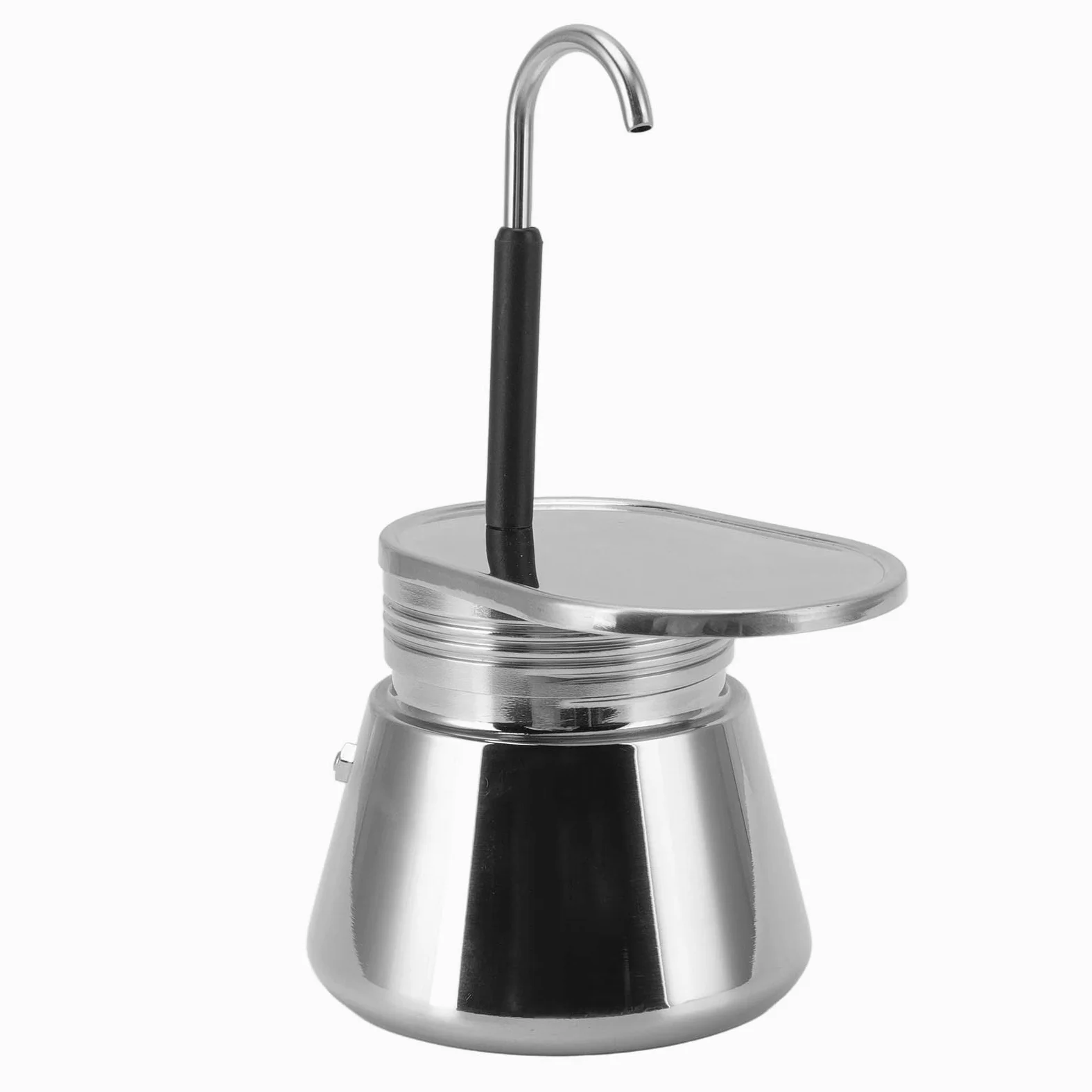 Topiky Moka de 1 Taza, Espresso Italiana de Acero Inoxidable, Moka para Estufa, Portátil de Gran Capacidad DIY, 101 a 500 Ml