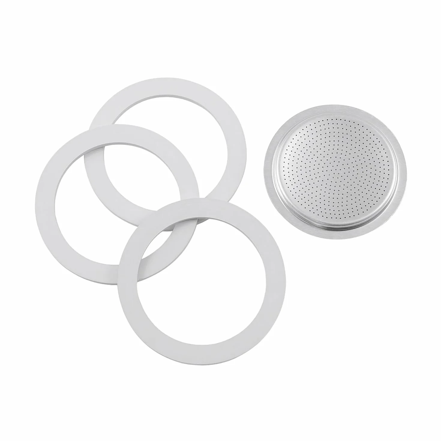Bialetti Paquete de 3 juntas y 1 filtro para cafetera espresso de 6 tazas de aluminio