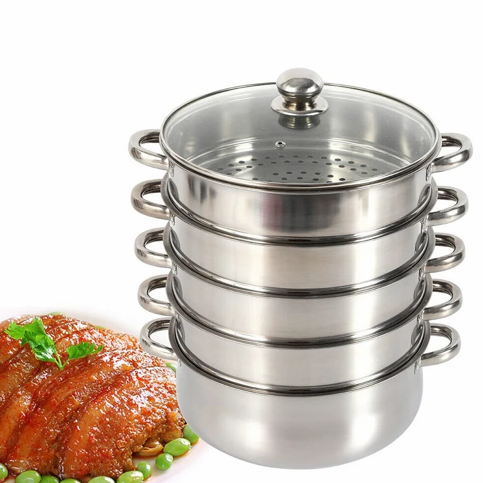 Cocina de vapor multifunción hogar cinco capas multicapa huevo al vapor, verduras al vapor, arroz al vapor olla integrada, vaporizador de seguridad con gran capacidad