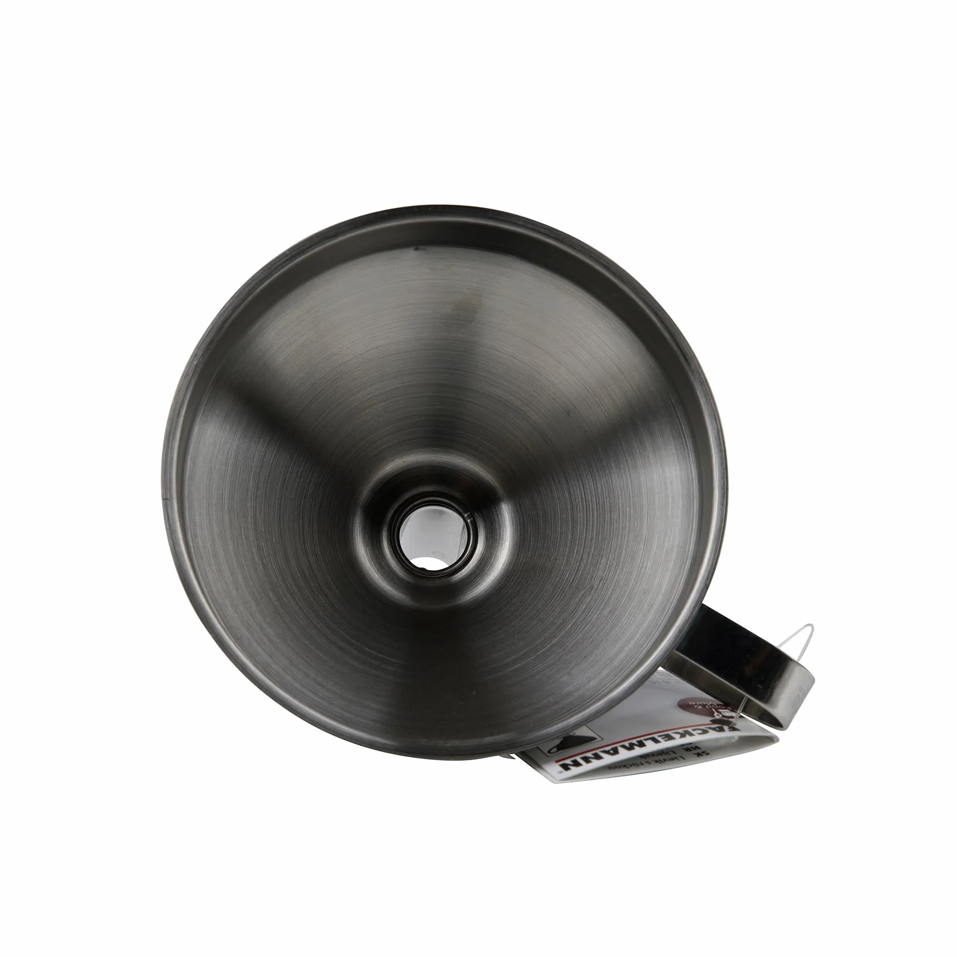 Fackelmann Embudo de Cocina de Acero Inoxidable con Asa Lateral, Color Plateado, Apto para Lavavajillas, 10 x 13 x 11 cm, Boca Inferior de 1.6 cm de Diámetro, 1 Unidad