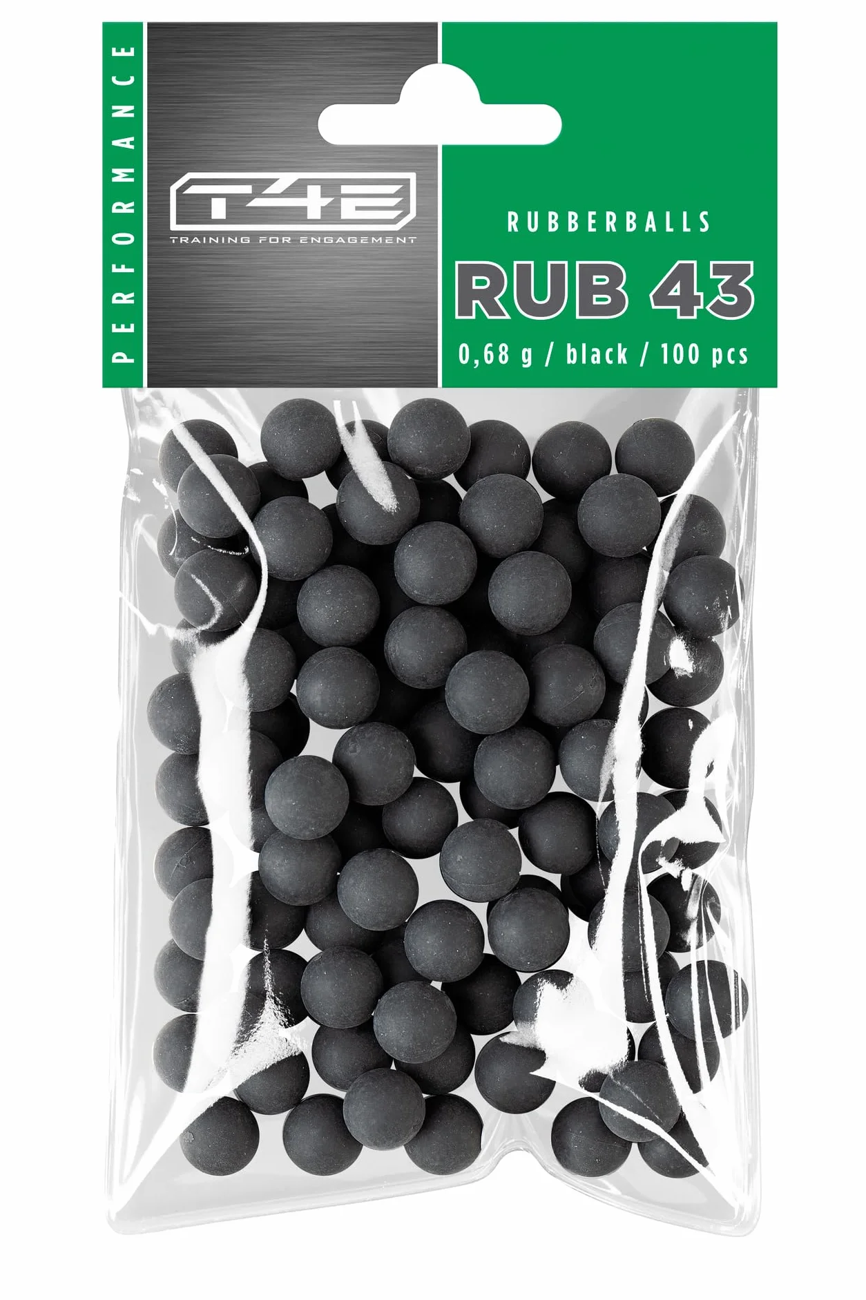 T4E RUB 43 Bolas de paintball calibre 0,43 100 unidades czarny