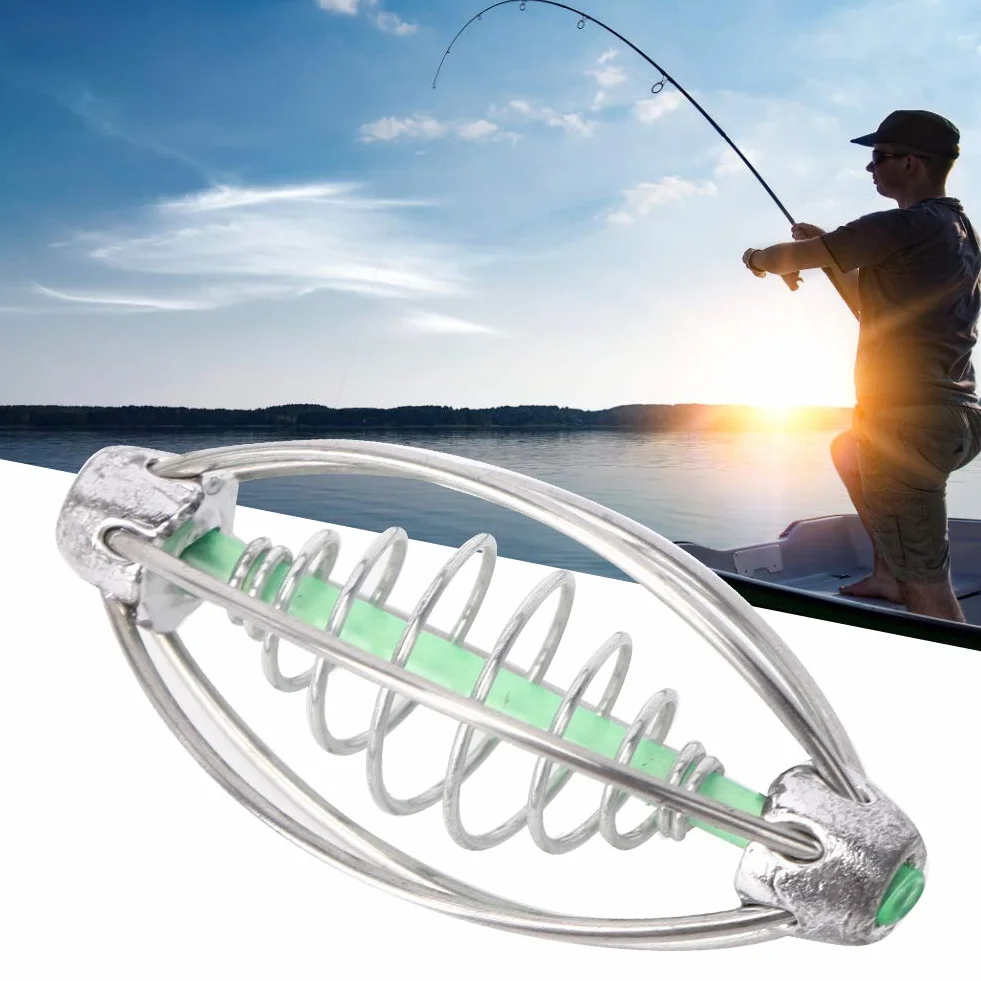 Alimentador Pesca Acero Inoxidable 36g 10PCS Jaula Cebo