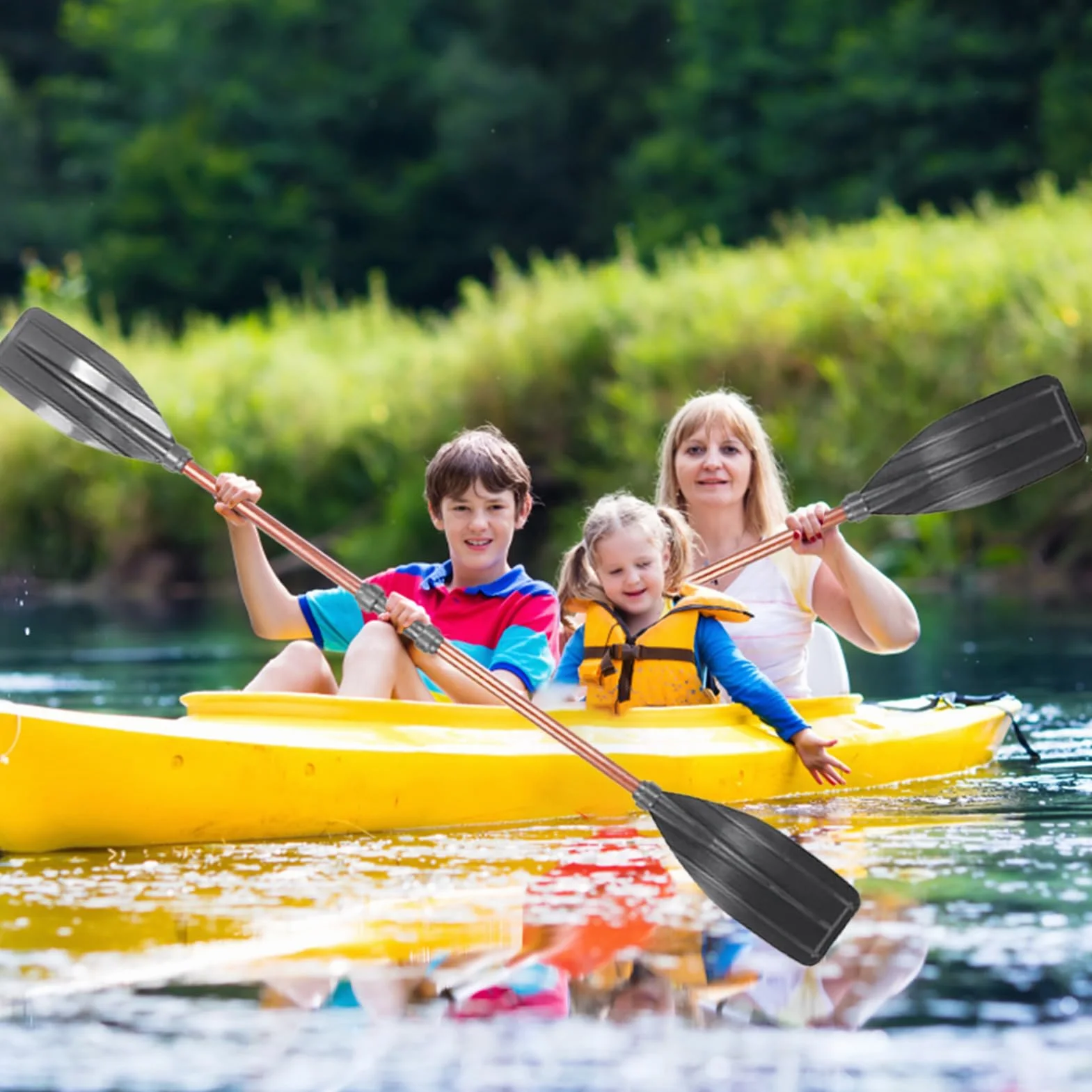 2PCS Remos para Kayak Desmontables, Remo Kayak Ajustable, Pala Ajustable De Fácil Transporte para Tabla De Surf Canoa, Pala De Aluminio para Kayak Bote De Remos Canoa