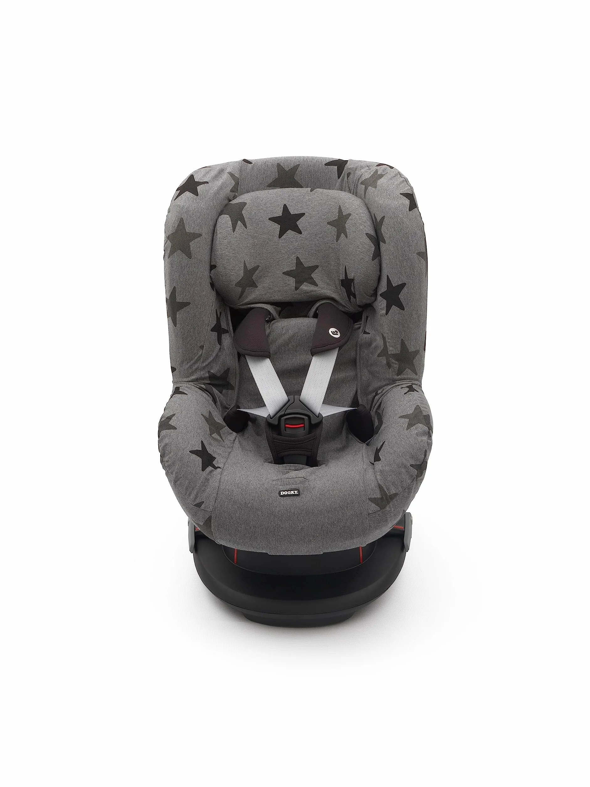 Dooky Grey Stars Funda De Asiento Infantil (ajuste Universal Para Muchos Modelos Populares, Grupo De Edad 1+ 9 - 18 Kg, Sistema De Cinturón De 3 Y 5 Puntos) (126826), Gris Con Estrellas