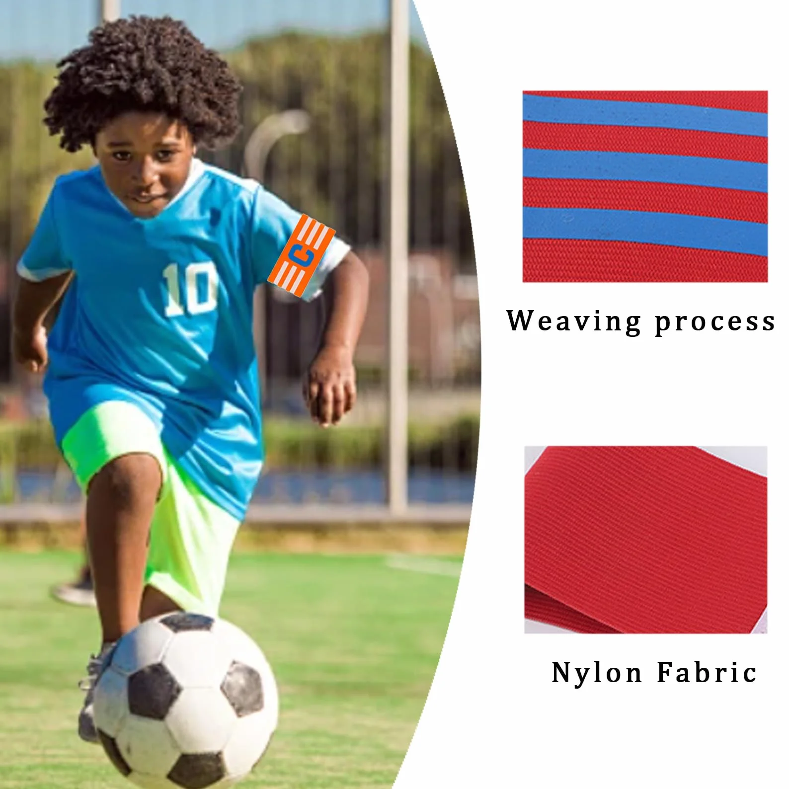 Brazaletes de Capitán de Fútbol Ajustables para Niños, Adultos y Jóvenes