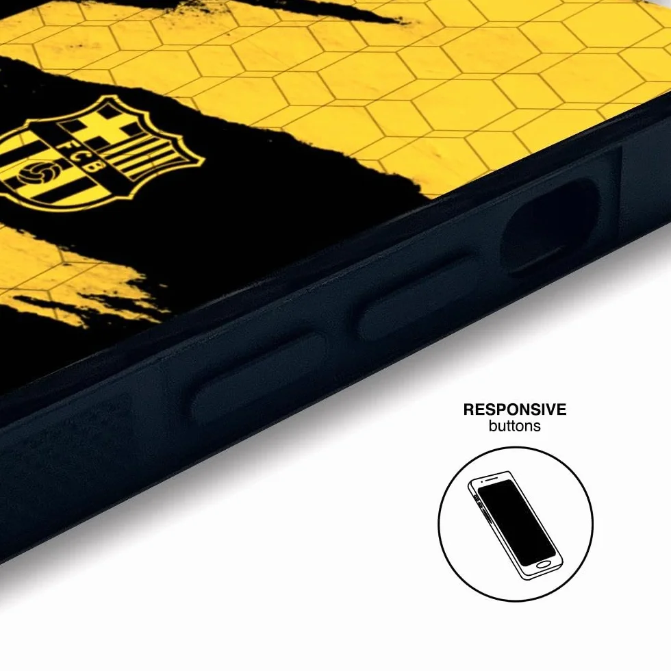 Funda Móvil Apple iPhone 14 Pro MAX FC Barcelona Carcasa Efecto 3D Negro