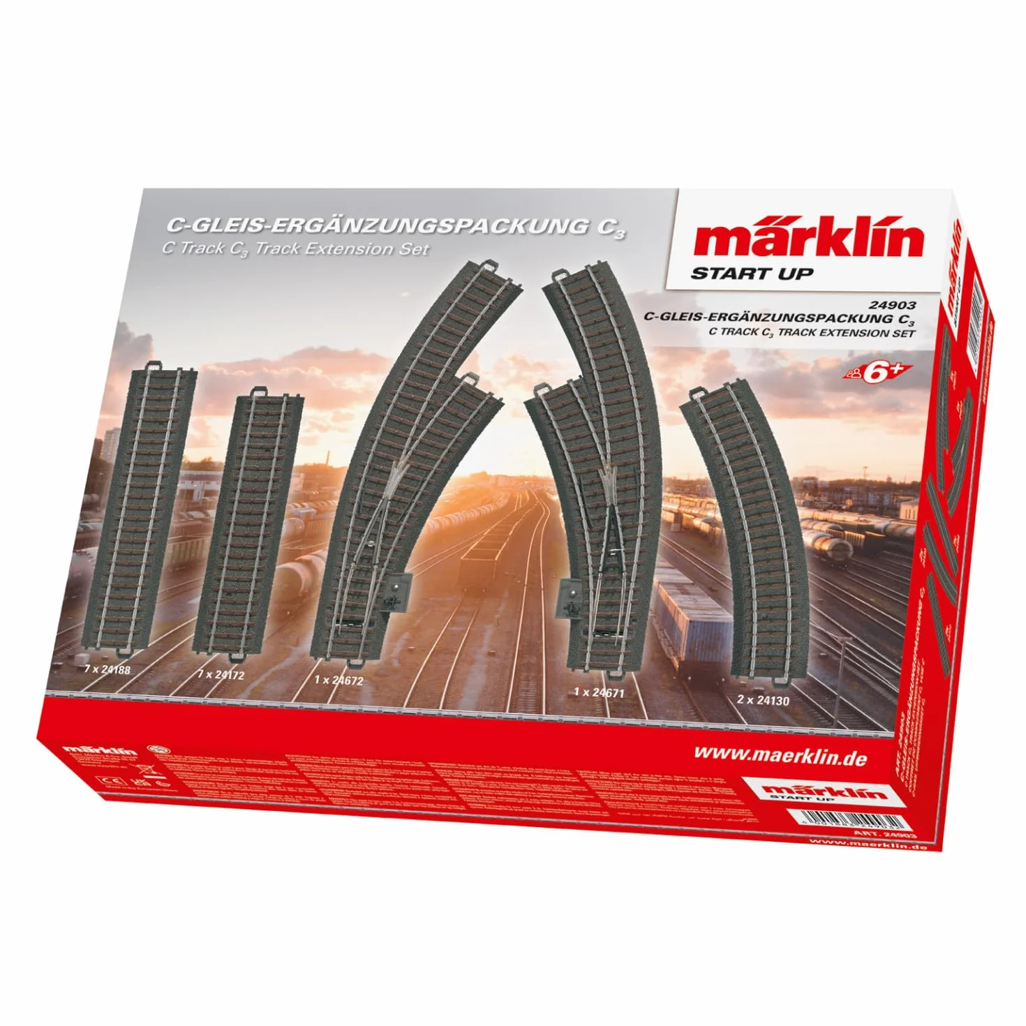 Märklin 24903 - Pistas de extensión Paquete de C3 [Importado de Alemania]
