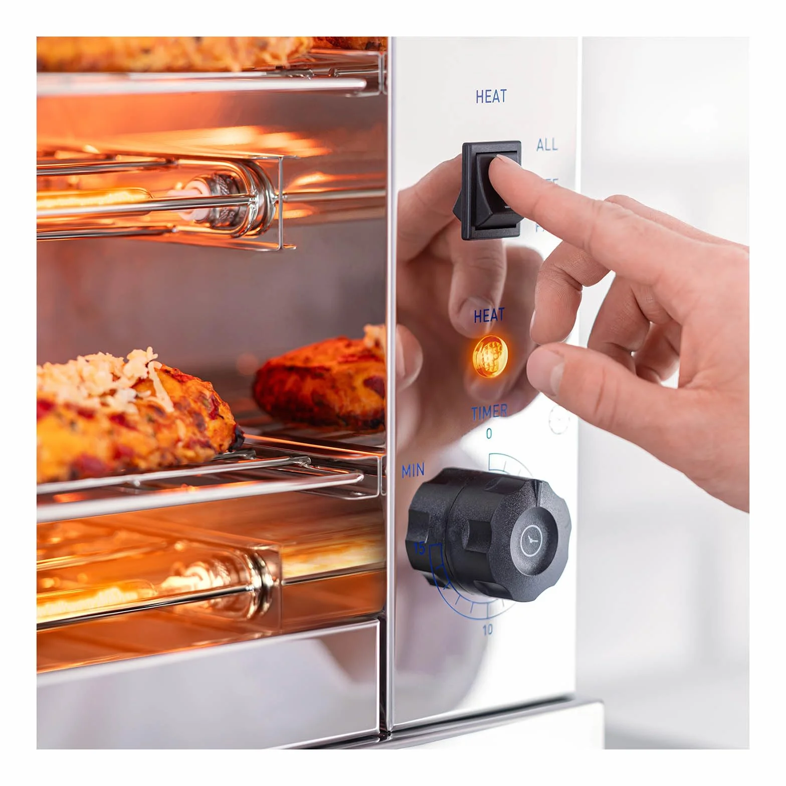 Royal Catering Horno Salamandra para Hostelería Tostador RC-SGI01 (Potencia: 3200 W, Con dos rejillas, Acero inoxidable)