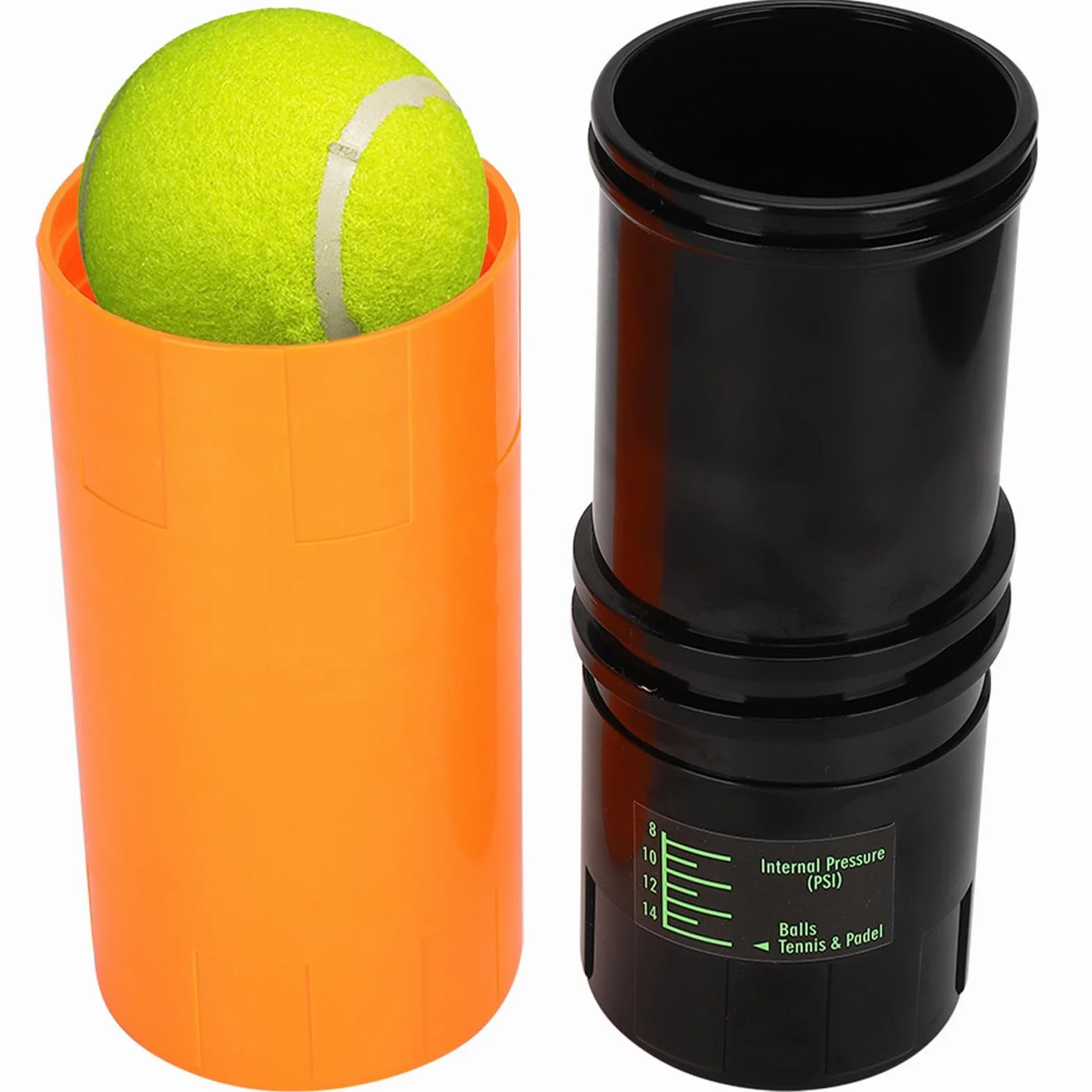 Salva-pelotas de tenis – Revive el Presurizador Para Pelotas De Tenis, Pelotas De Pádel Con Fieltro HV De Alta Visibilidad, Mantiene La Reparación De Deportivos Para Contenedores, Contenido