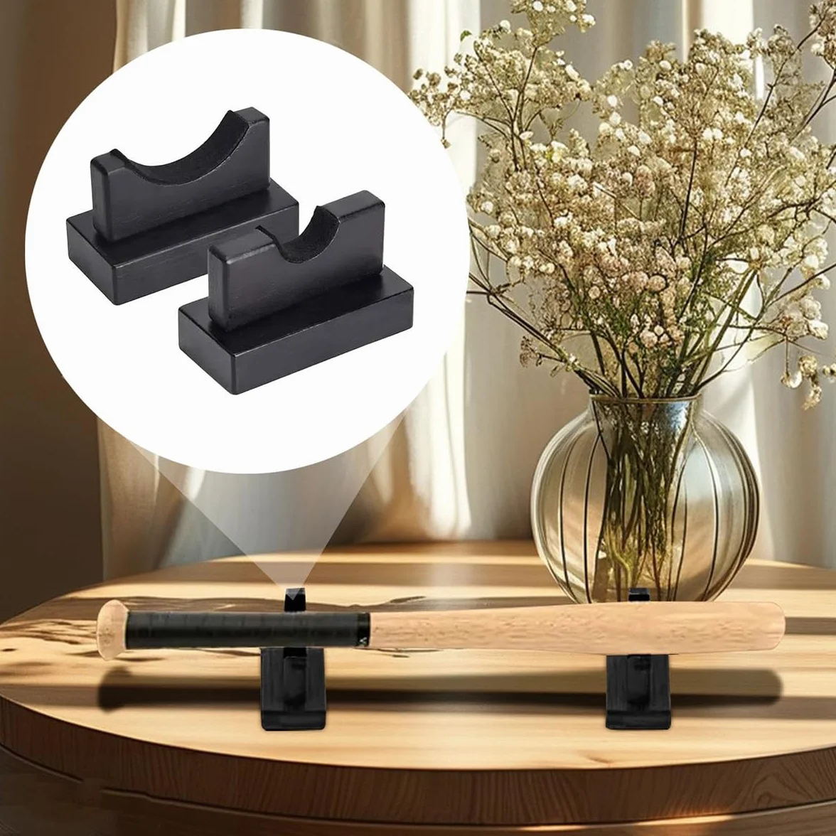 Soportes Para Vitrina De Béisbol Negro Para Exhibir Bates