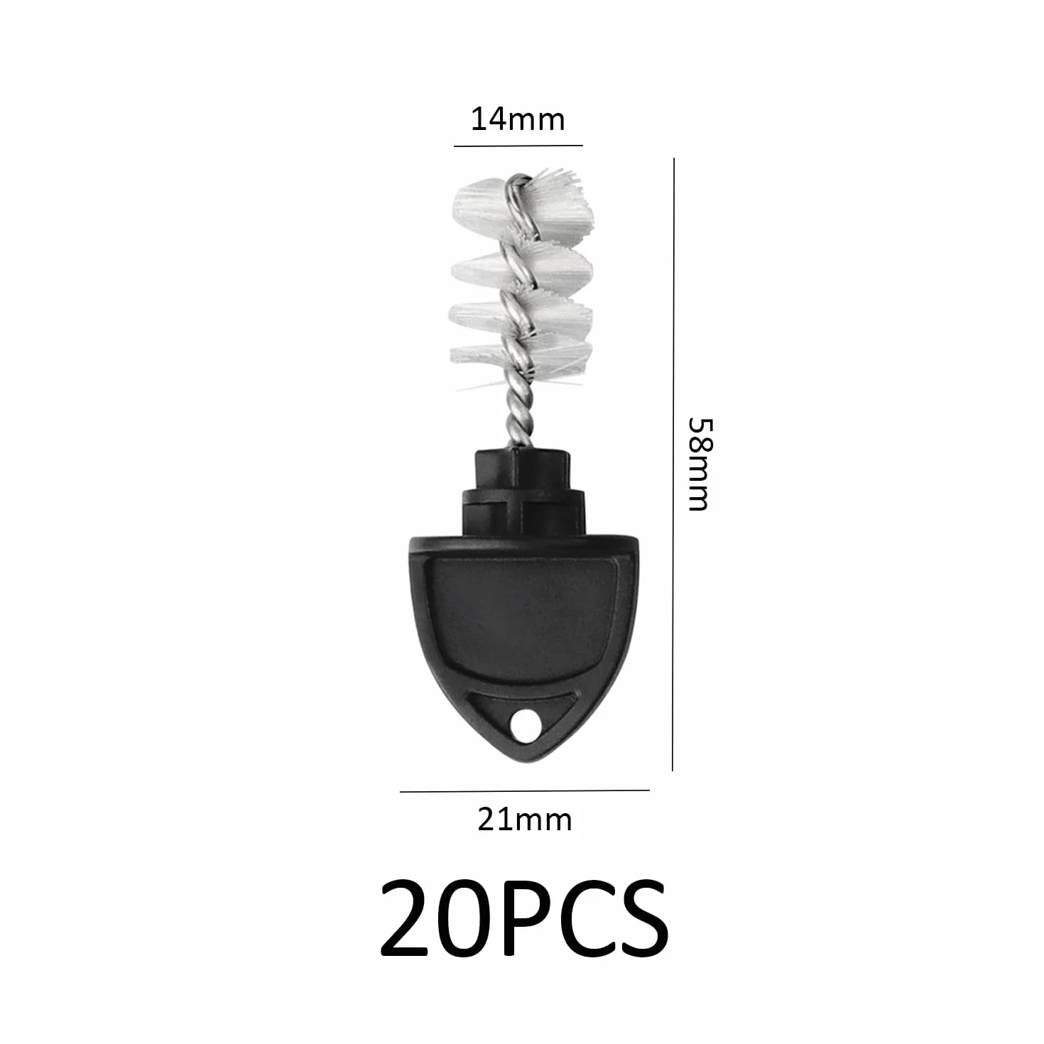 20 Piezas De Cepillos para Grifos De Cerveza Negros, Cepillos para Limpiar Tuberías De Alimentos, Accesorios para Barriles De Cerveza, Adecuados para Restaurantes Y Bares.