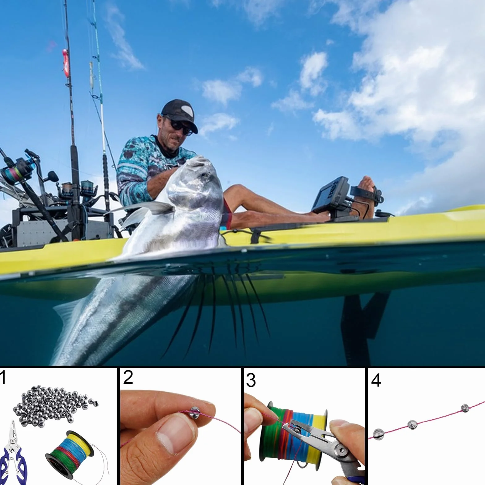 Kit de Pesca 205 Piezas Plomada Flotadores Accesorios Lago Mar