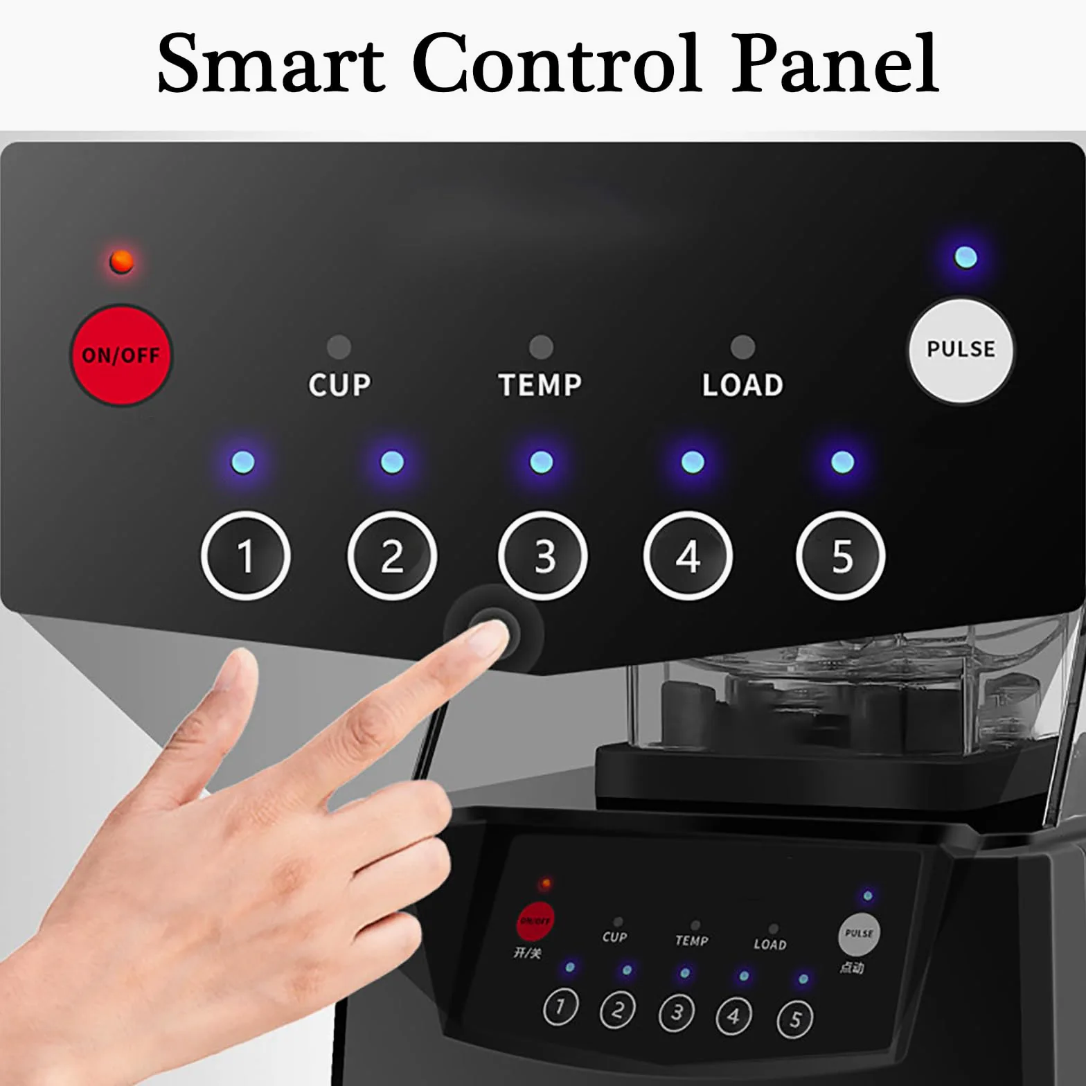 Licuadora portátil de 2 litros con 5 ajustes preestablecidos, perfecta para mezclar frutas sobre la marcha, máquina de cocción silenciosa de pared rota de hielo triturado de 17000 rpm.