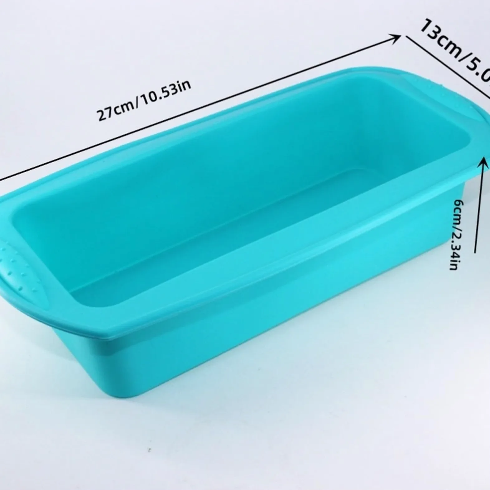 2 moldes rectangulares de silicona for tostadas caramelo, utensilios cocina for hornear pasteles, sartenes y herramientas for Para Hornear Pasteles Y Pan(Sky Blue)