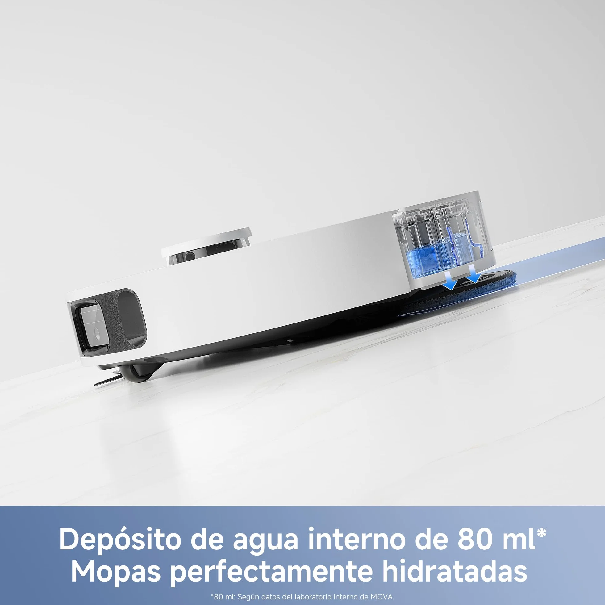 Mova E40 Ultra Robot Aspirador y Fregasuelos 19.000 Pa Tecnología de Fregado MaxiReach, Cepillo Lateral Antienredos, hasta 75 Días de Limpieza sin Intervenir Modo para Mascotas Estación Todo en Uno