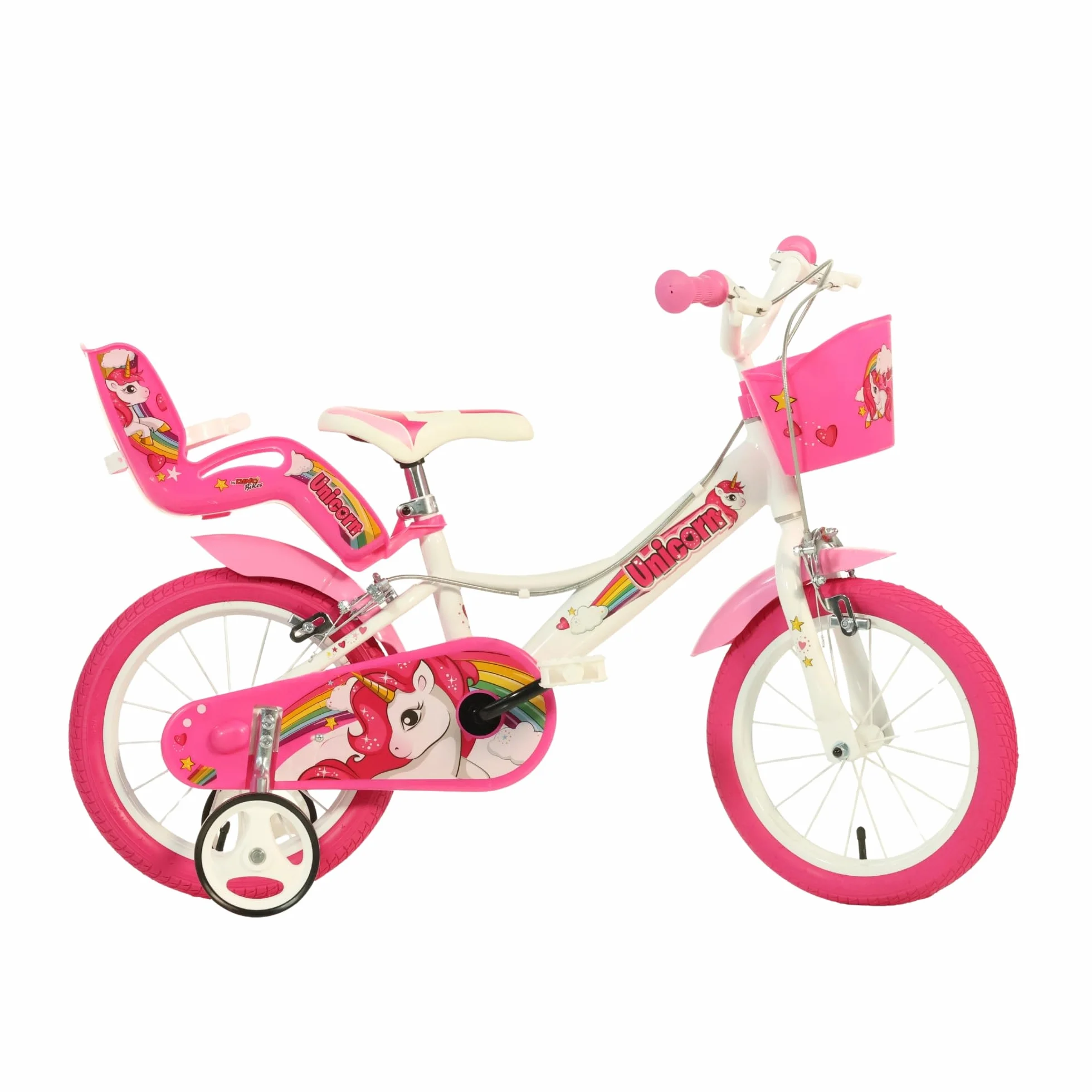 Dino Bikes 144R-UN Unicorn Bicicleta 35,6 cm Blanco Rosa