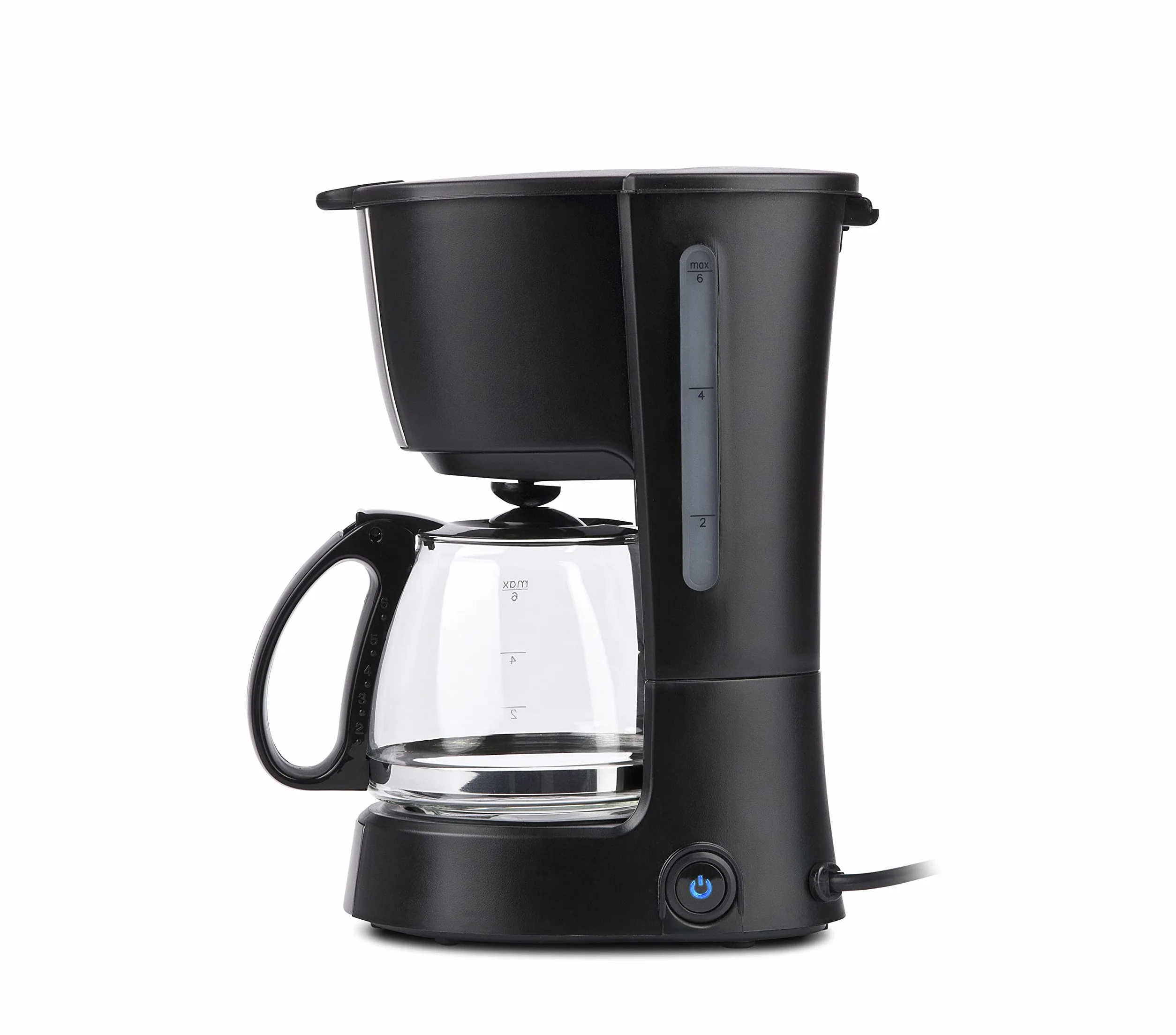 Girmi MC25 Cafetera de Goteo, 6 tazas, Filtro reutilizable, Sistema Antigoteo, Capacidad 600cc, 550W, Negro