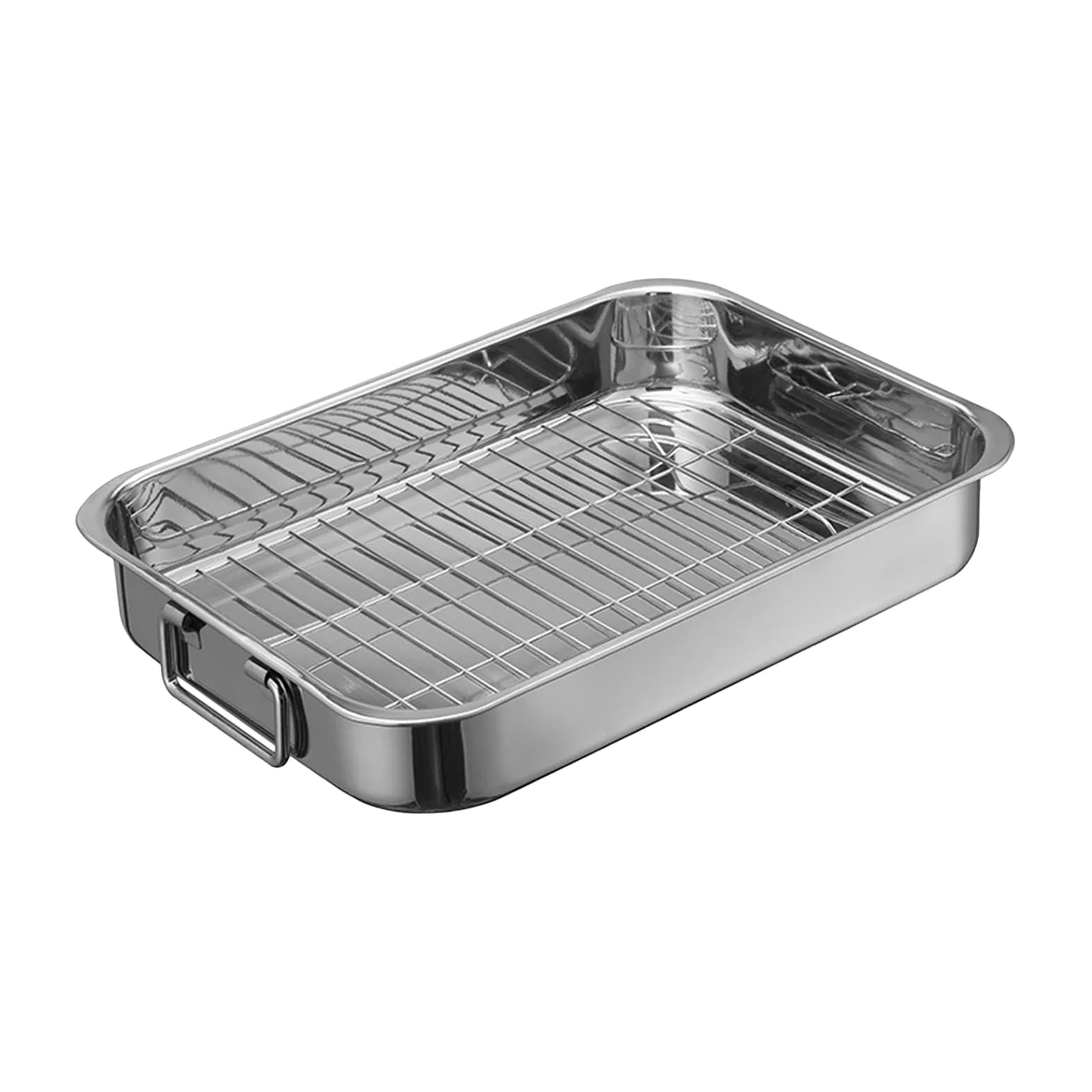 Sartén con rejilla, utensilios de cocina de acero inoxidable – Asador para pollos – para hogares banquetes familiares preparación de comidas pollo aves de corral cena