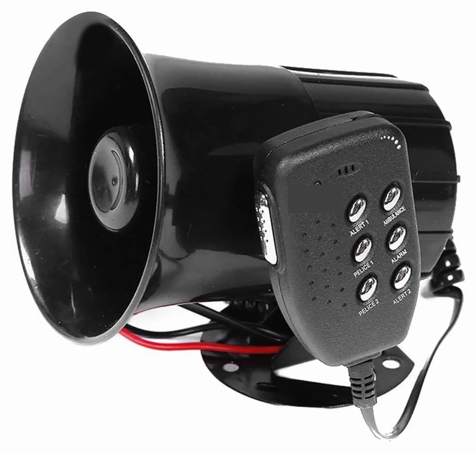 Megáfono Portátil 100W 12V para Coche, Motocicleta, 6 Tonos, Altavoz