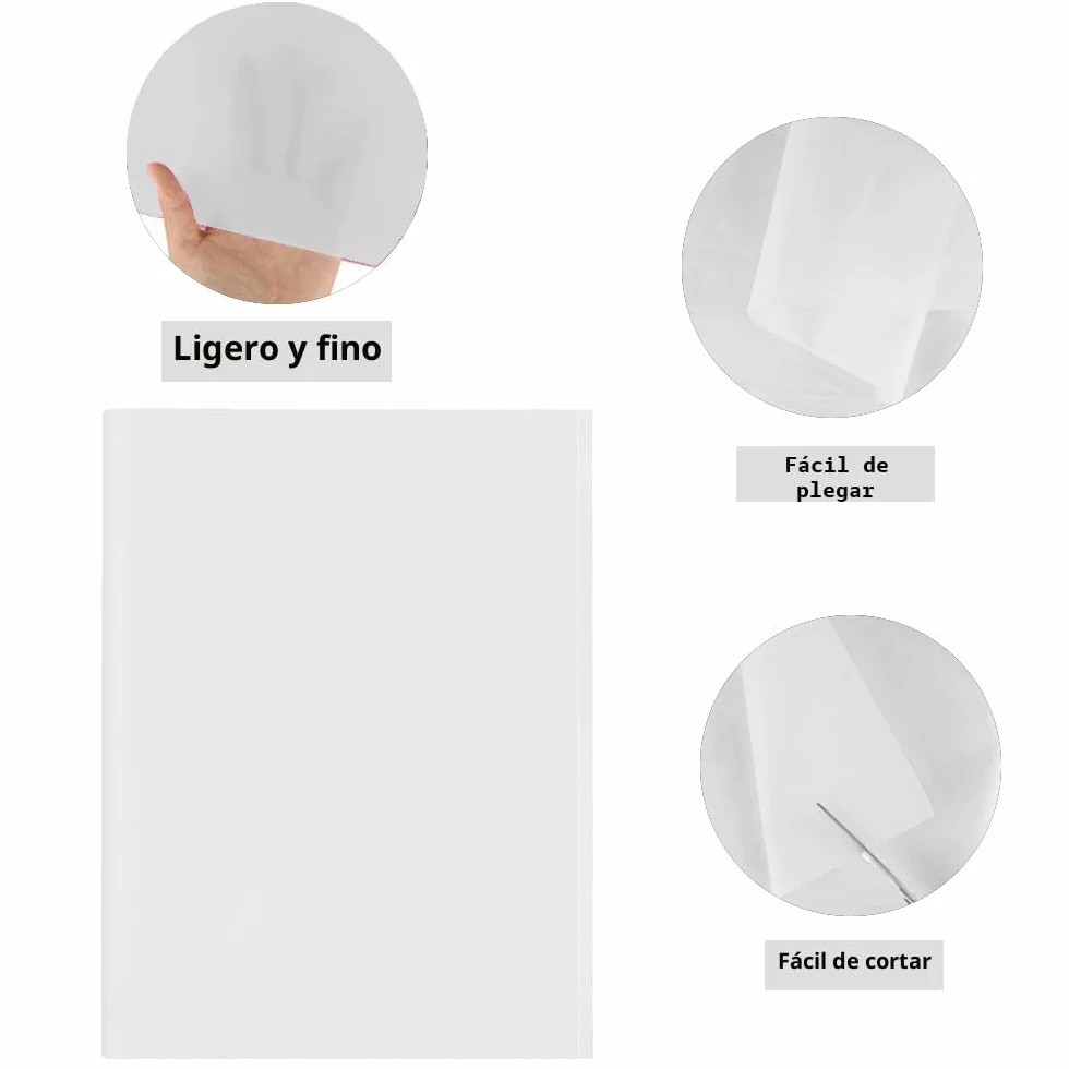 LZRinue 100 Hojas de Papel de Seda Blanco, 70 x 50 cm, para Envolver Regalos, Manualidades, Cumpleaños, Bodas, Baby Shower