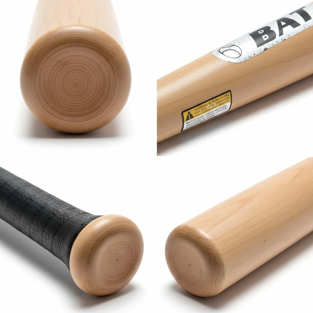 Bate de Béisbol de Madera Maciza 53.34 cm (21 Pulgadas), Ideal para Juego al Aire Libre