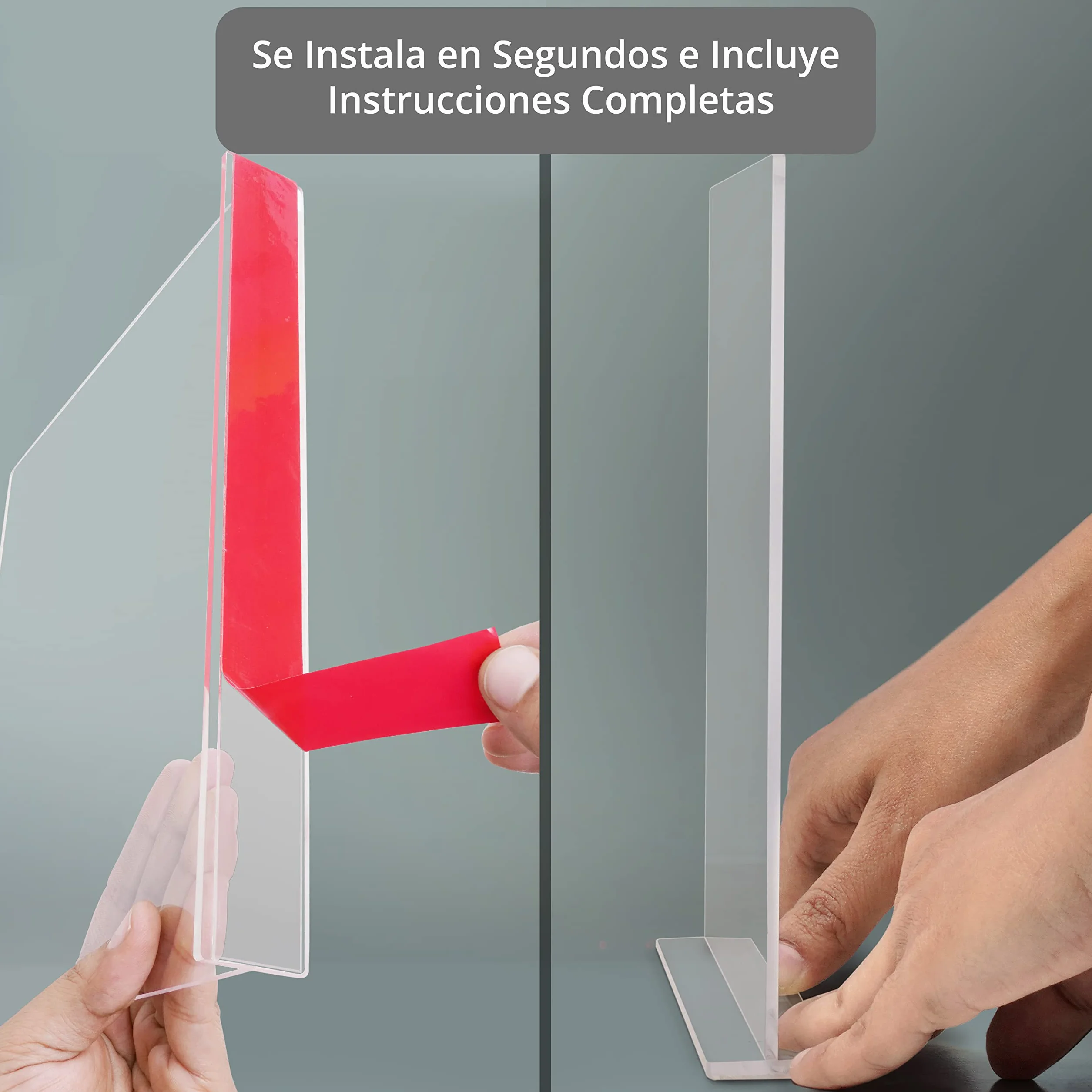 Separadores de Cajones Acrílicos Transparentes Pack 6 - Organizador Armario Vertical