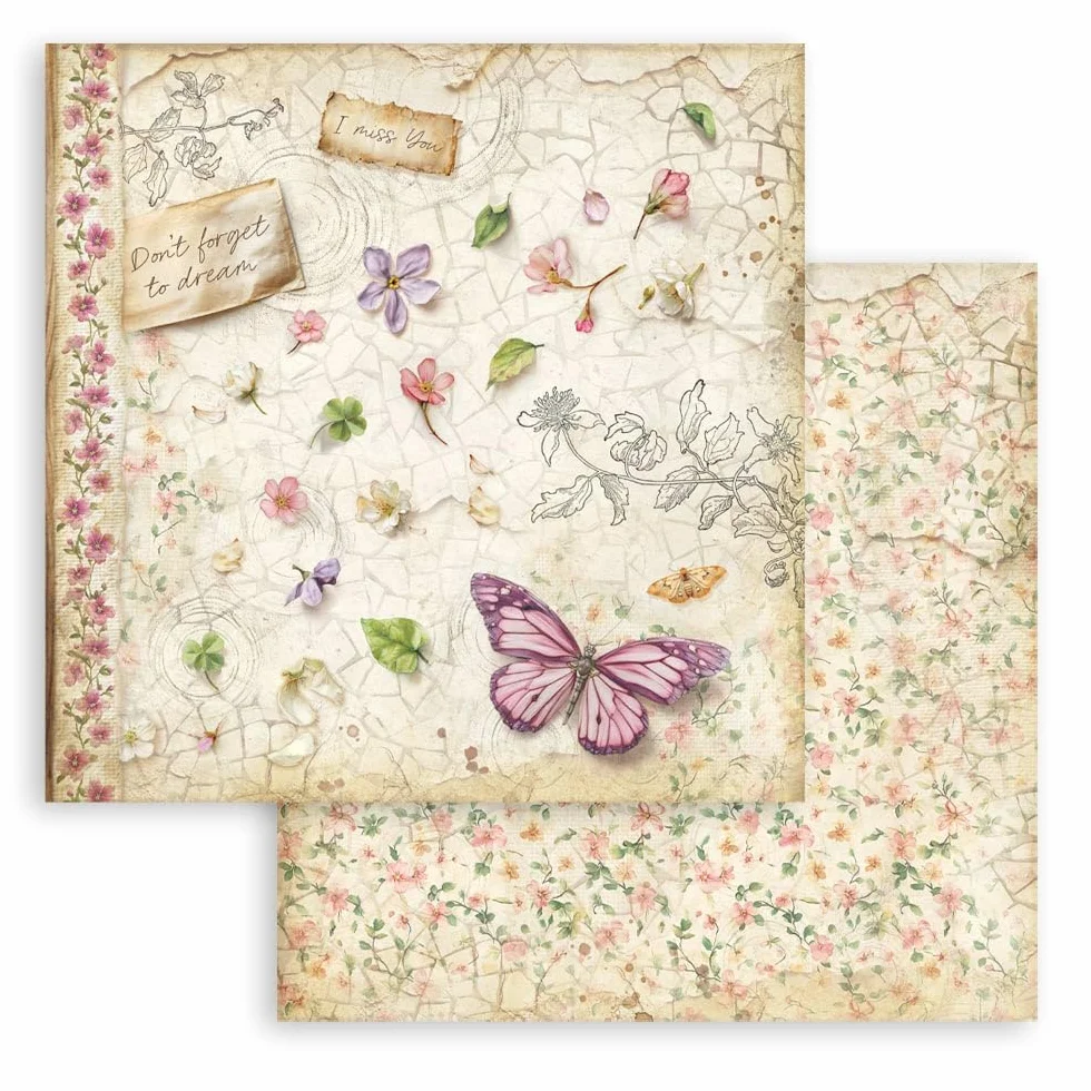 Stamperia - Scrapbook Paper Pad for Scrapbooks, Albums, Cards, Bullet Journals and More, Acid Free, Double-Sided, Perfect for Hobbies, Crafts, and Gifting (All Around) (20.3 x 20.3cm)