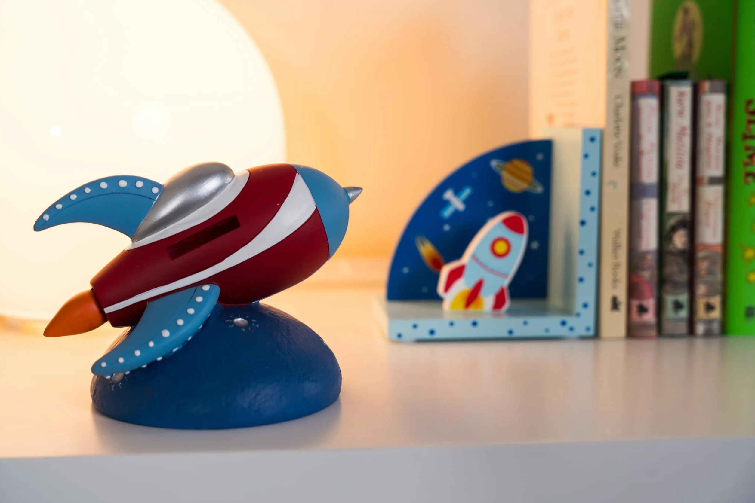 Mousehouse Gifts - Sujetalibros infantiles 3D - Madera - Temática espacial
