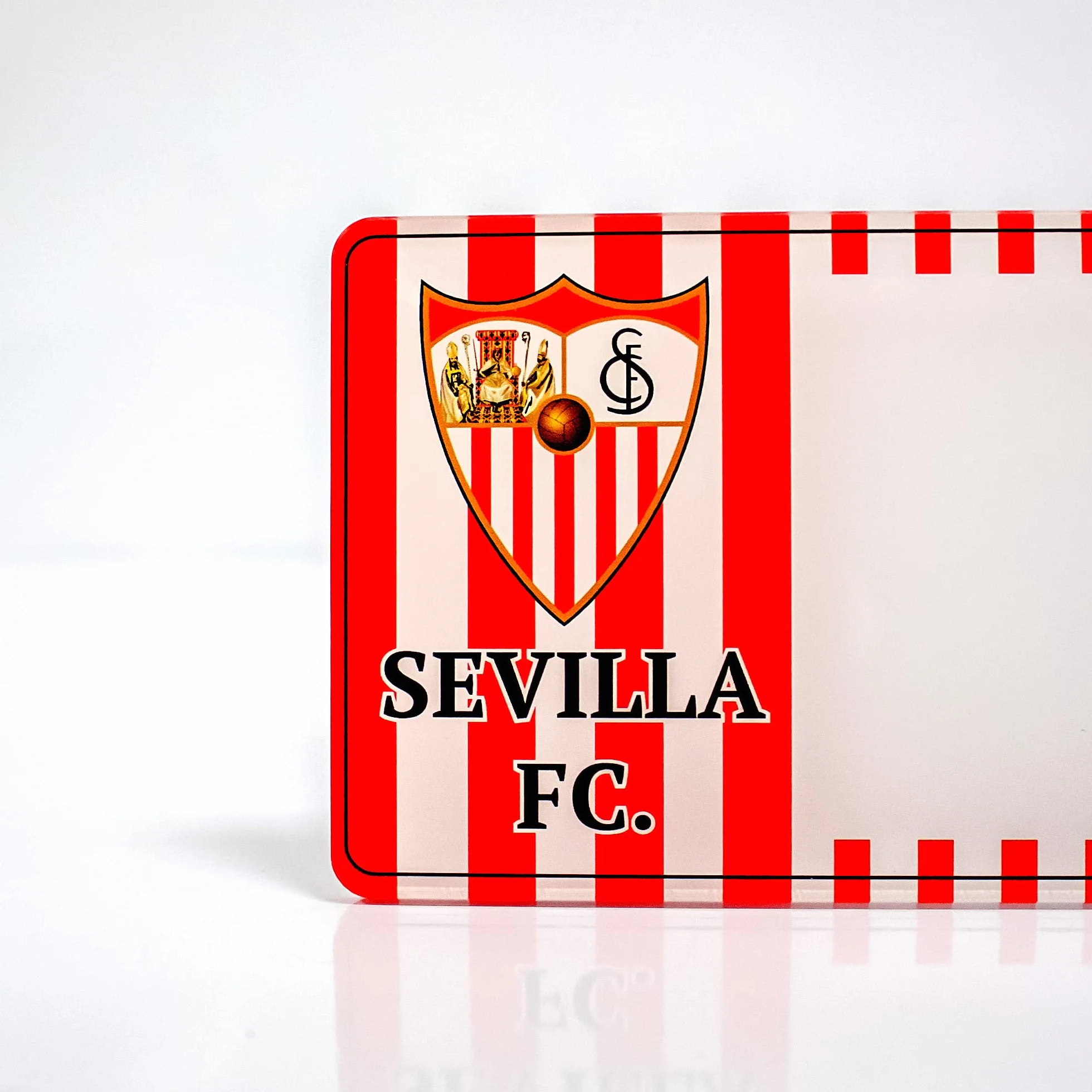Matricula Metacrilato Personalizada 38cm x 8cm Sevilla FC Equipo de Futbol Placa Impresion Directa