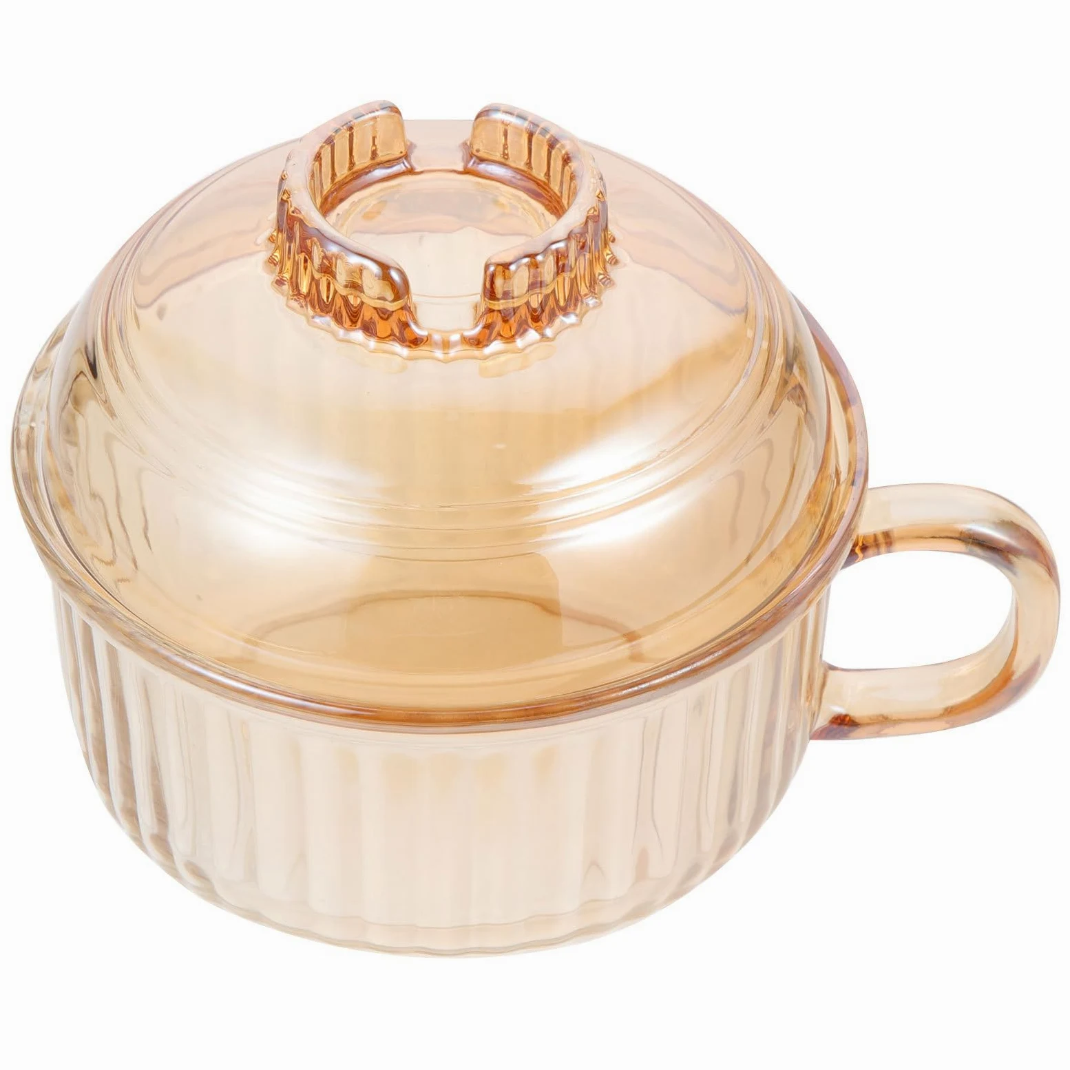Housoutil Tazón de Vidrio para Sopa con Tapa, Práctico y Resistente, Diseño Delicado para Uso en Casa y Restaurantes, Cuenco Multifunción para Ramen y Estofados