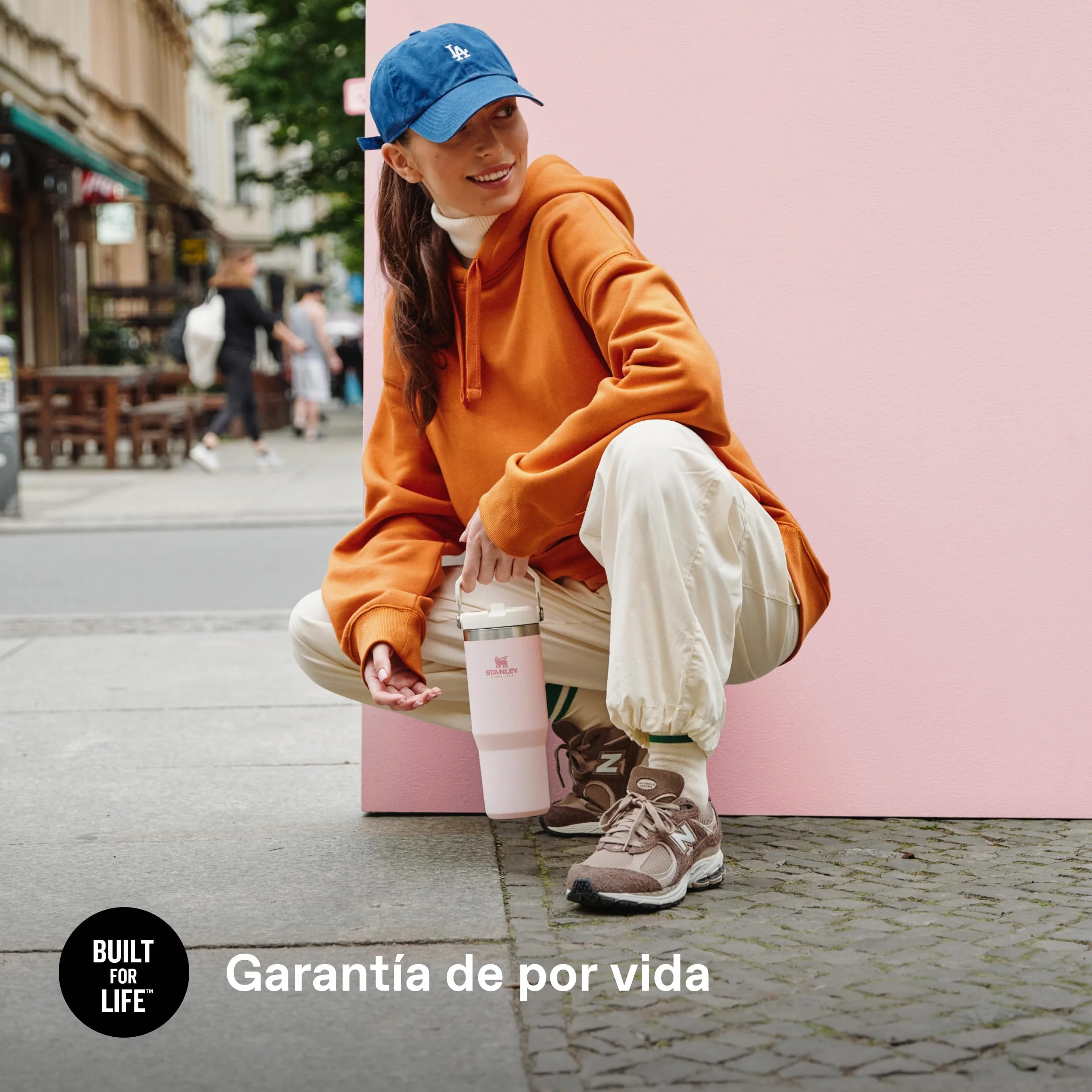 Stanley Flip Straw Tumbler 1.0 Botella Agua 0.89L Acero Inoxidable Sin BPA Conserva Frío 12 Horas Rose Quartz